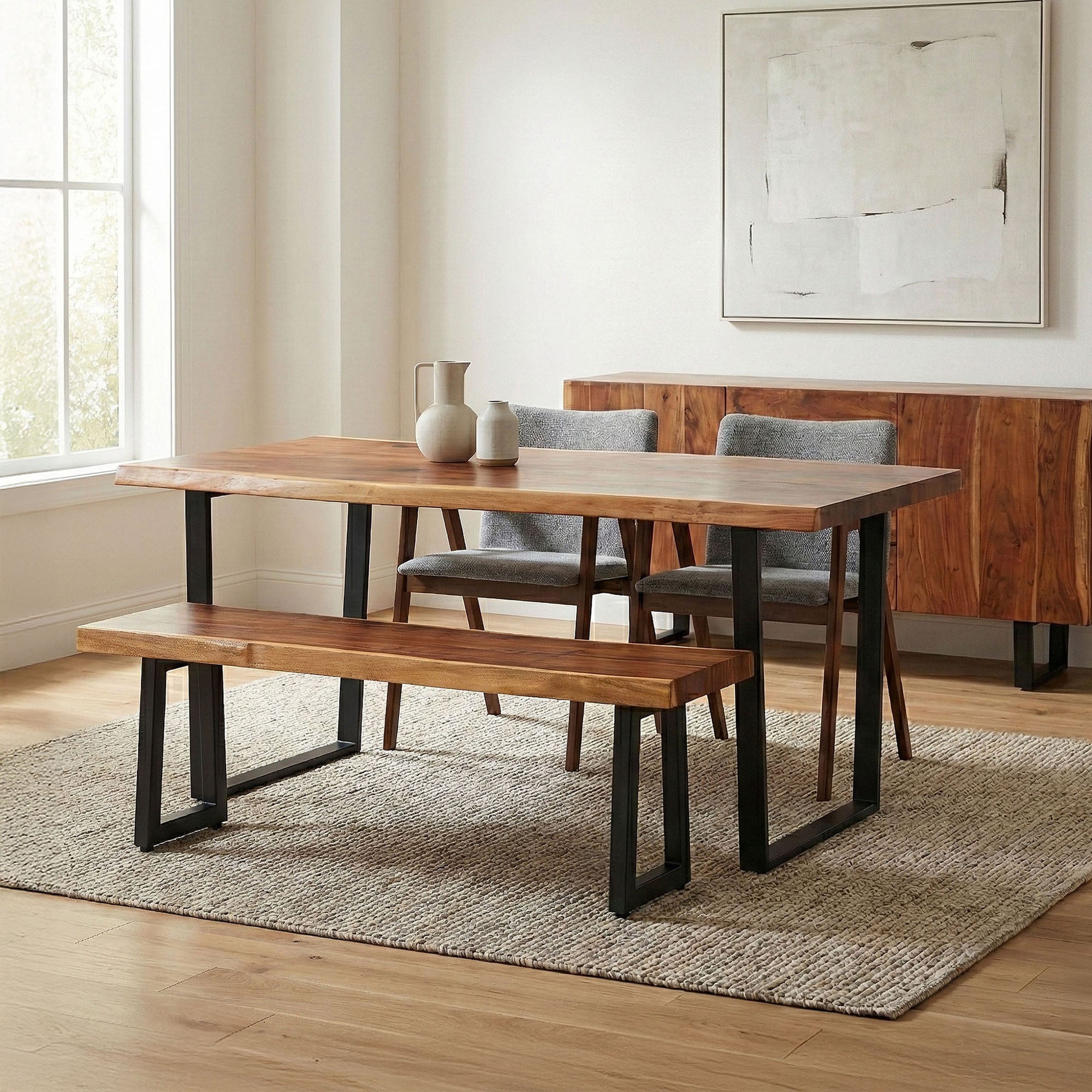 American Black Walnut Dining Table Set for 4