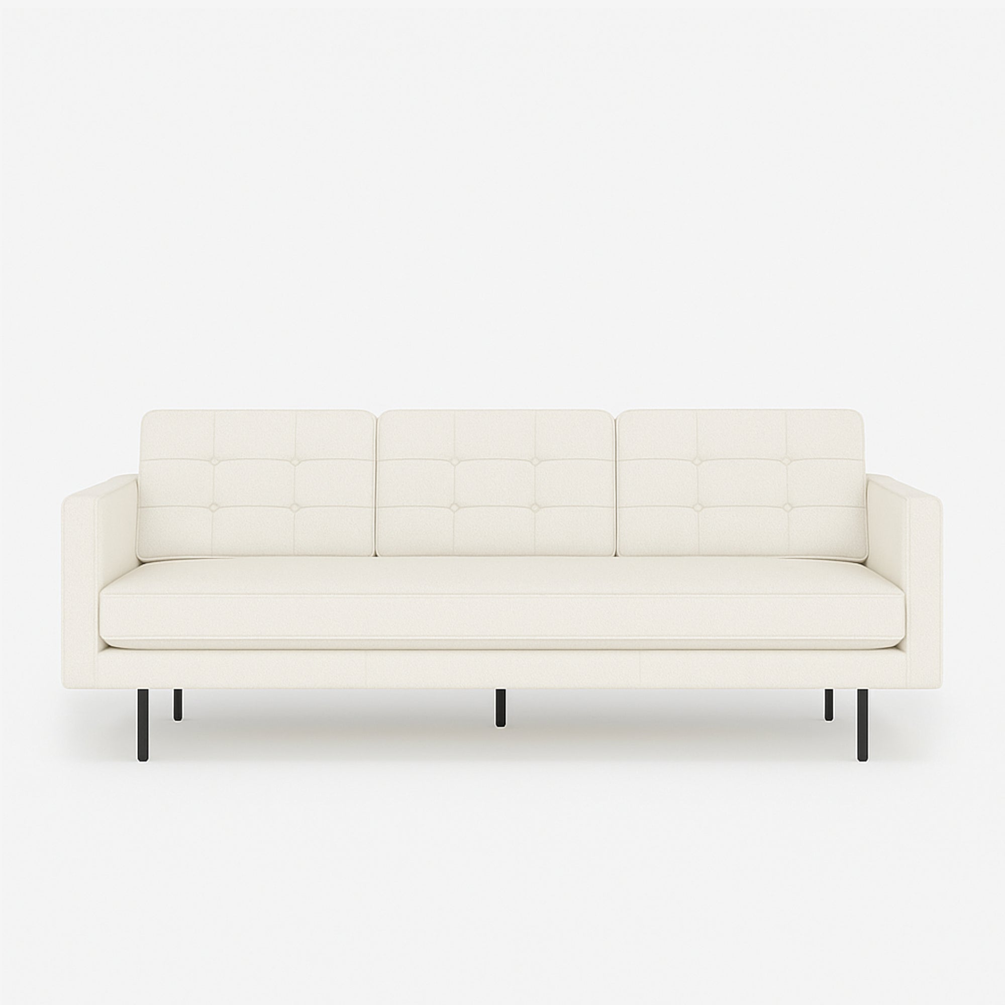 Arya 3 Seater Fabric Sofa White