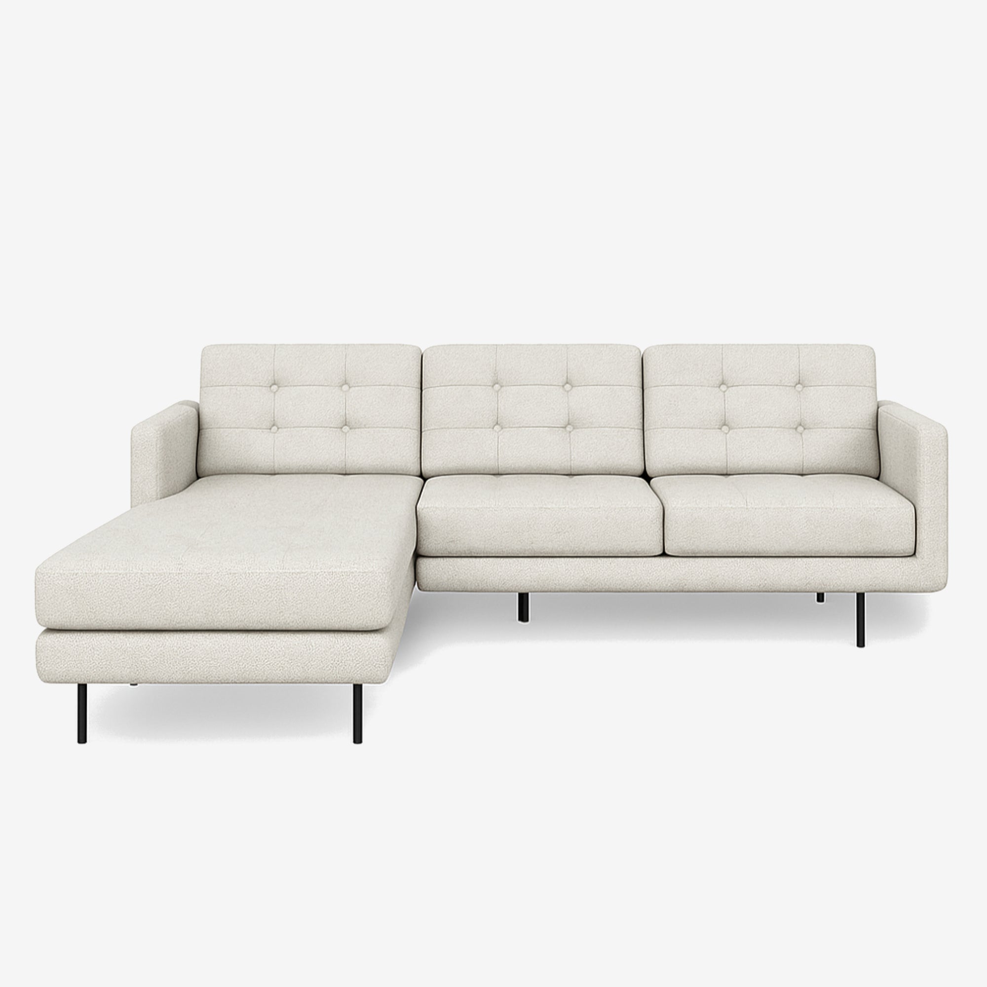 Arya Reversible L-Shaped Fabric Sofa Sand Left