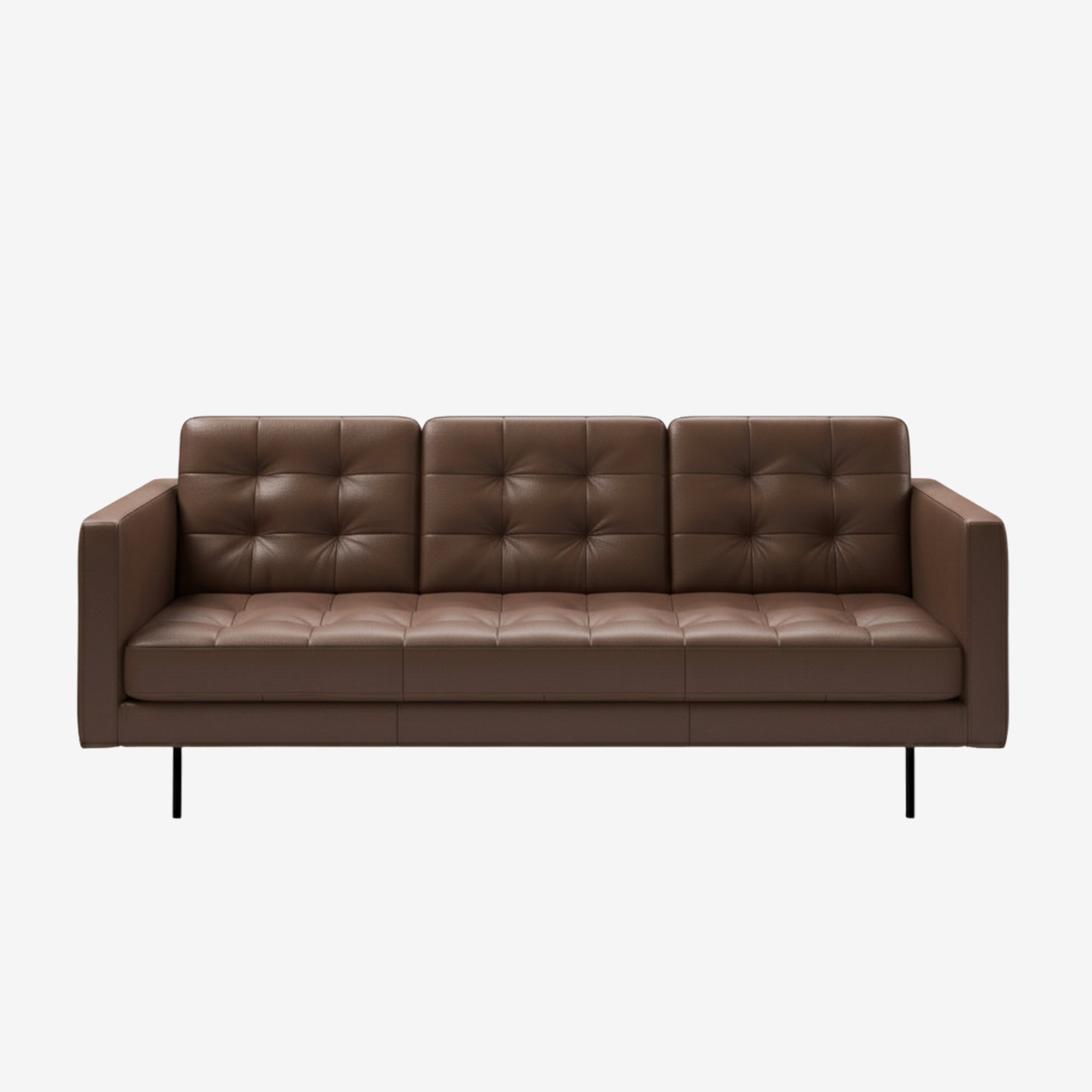 Arya 3 Seater Leather Sofa Natural Brown