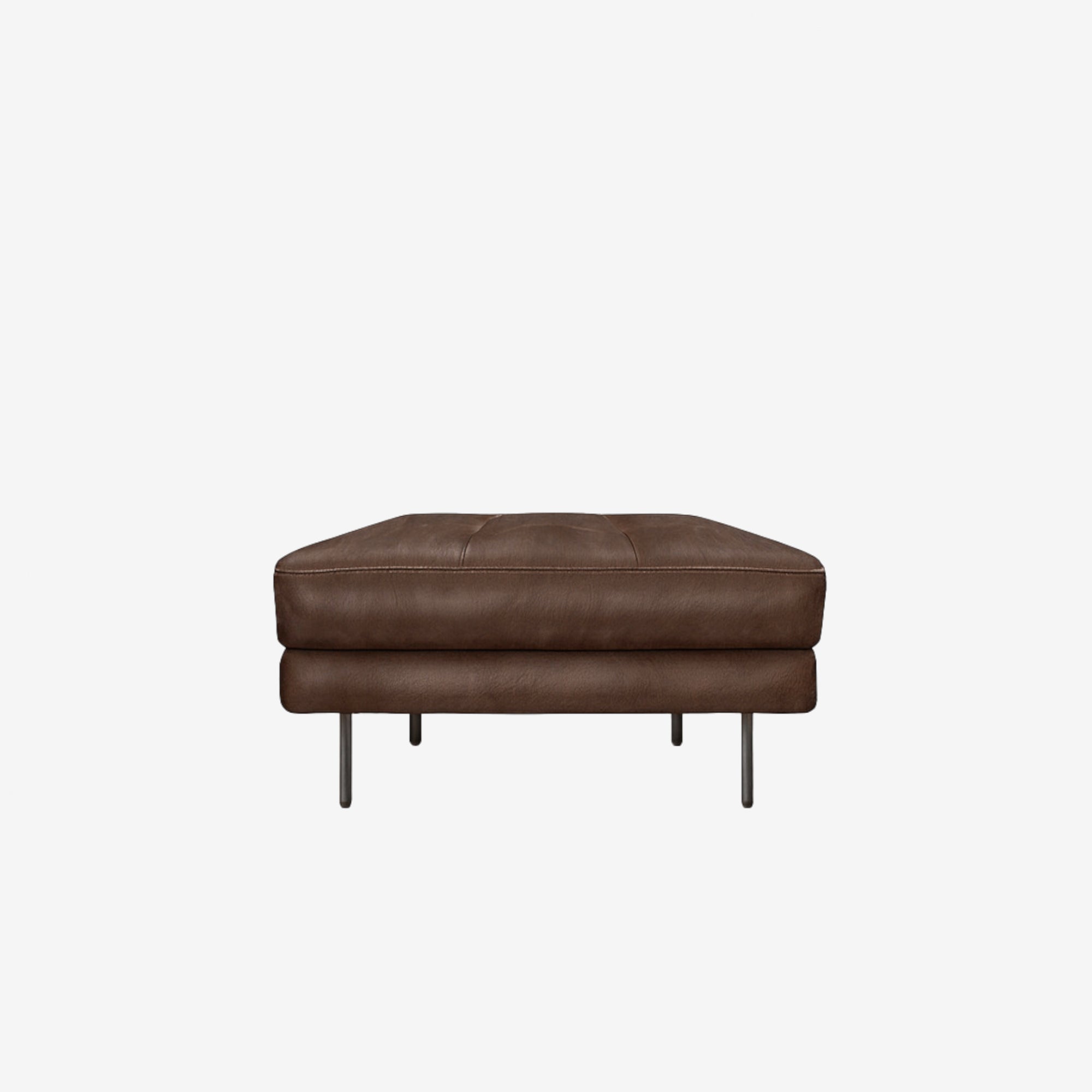 Arya Leather Ottoman Chester Walnut