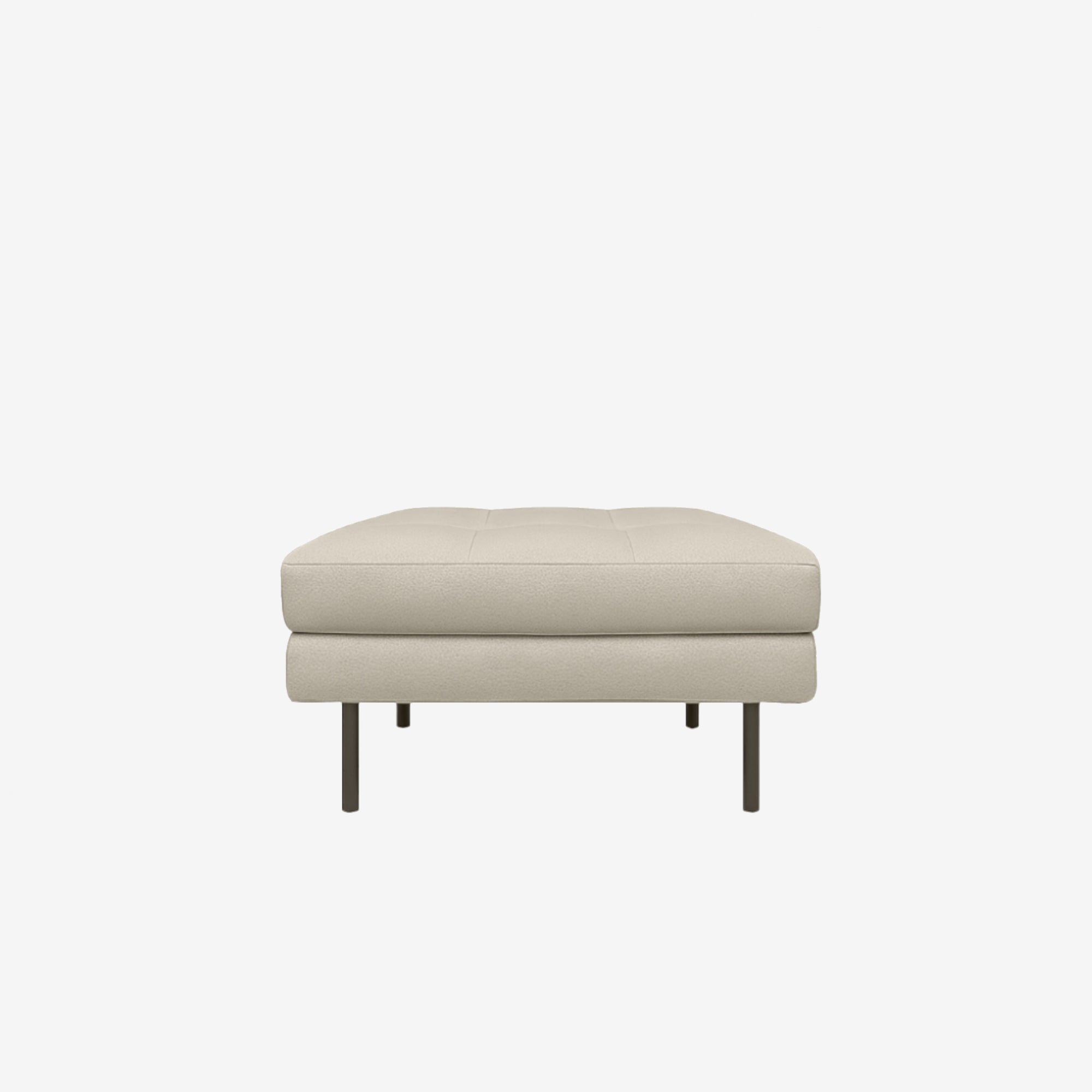 Arya Leather Ottoman Rio Light Taupe