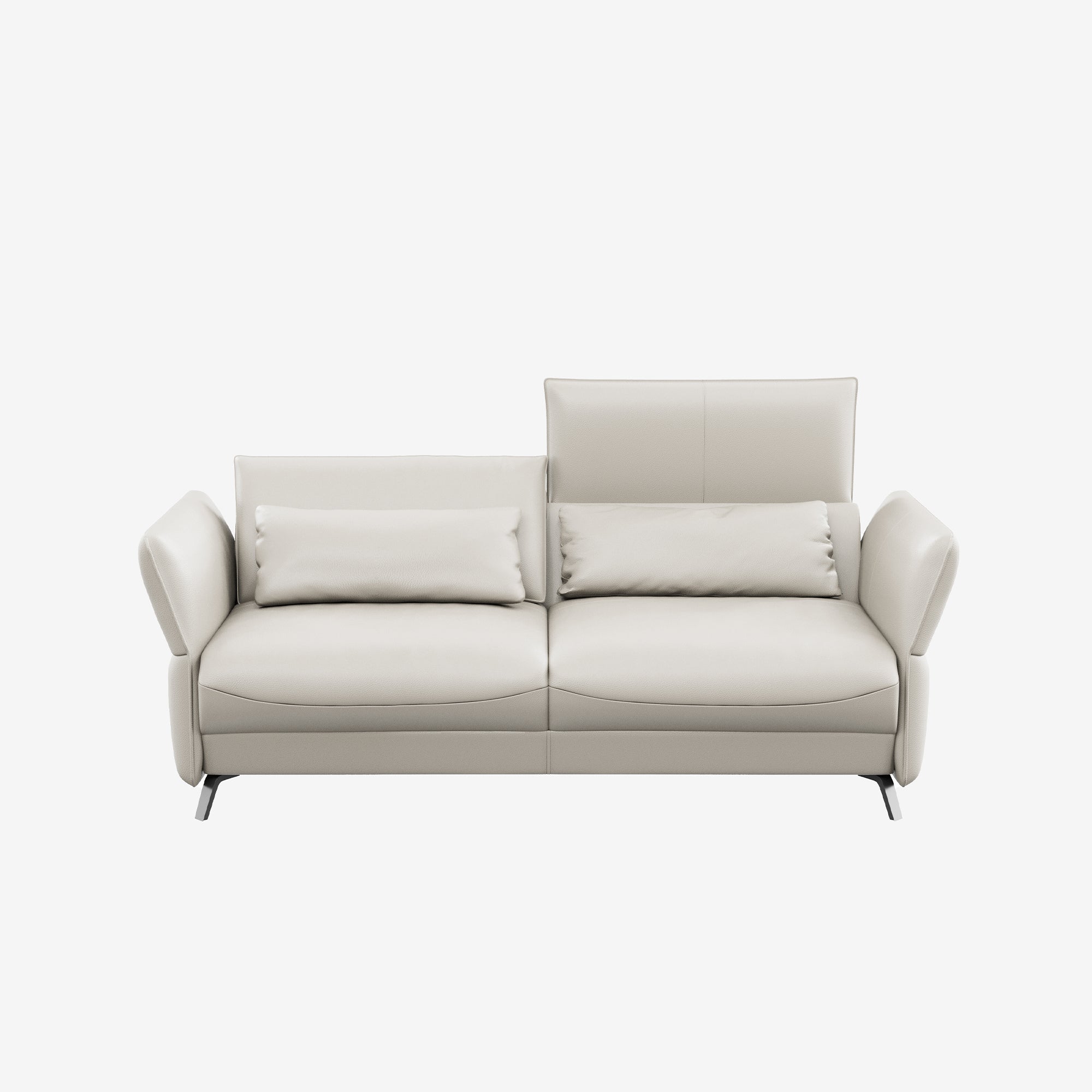 Ashby 2 Seater Leather Sofa Brianne Light Taupe