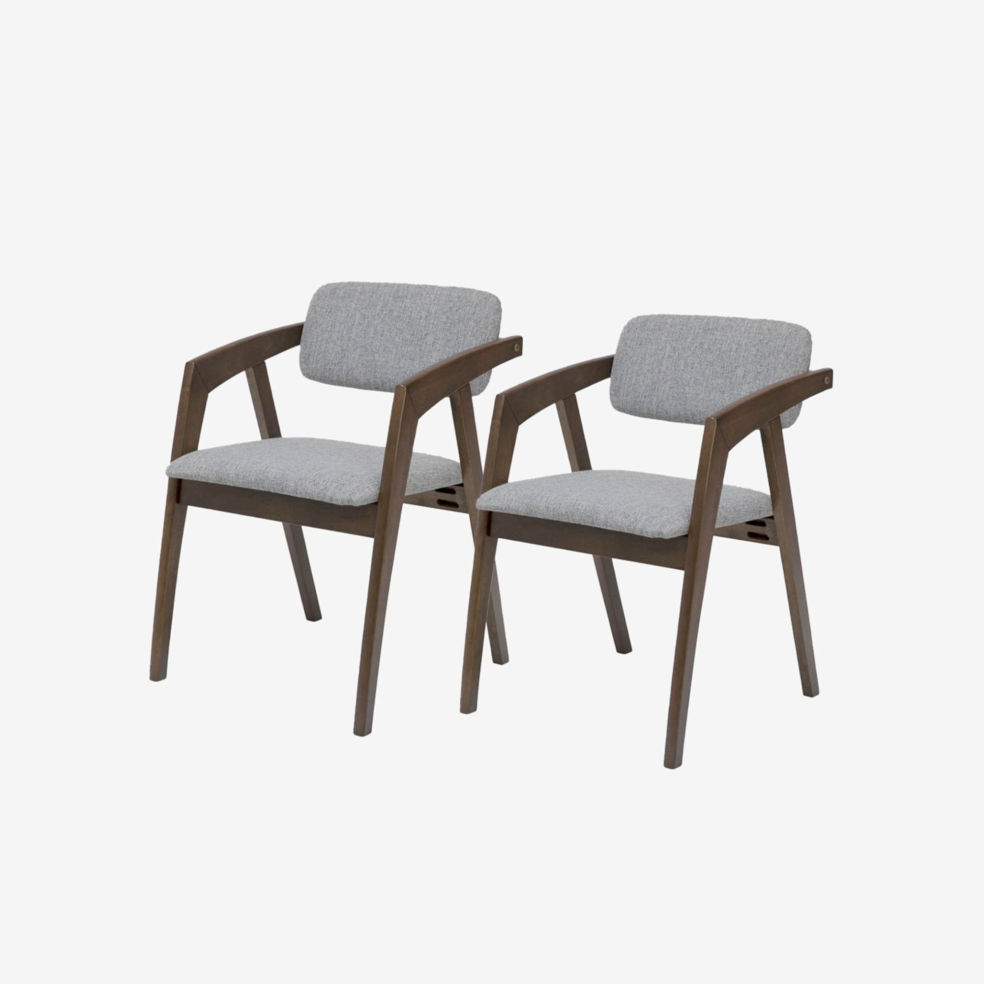 Astrid Dining Chair Set for 2 - Mocha Walnut