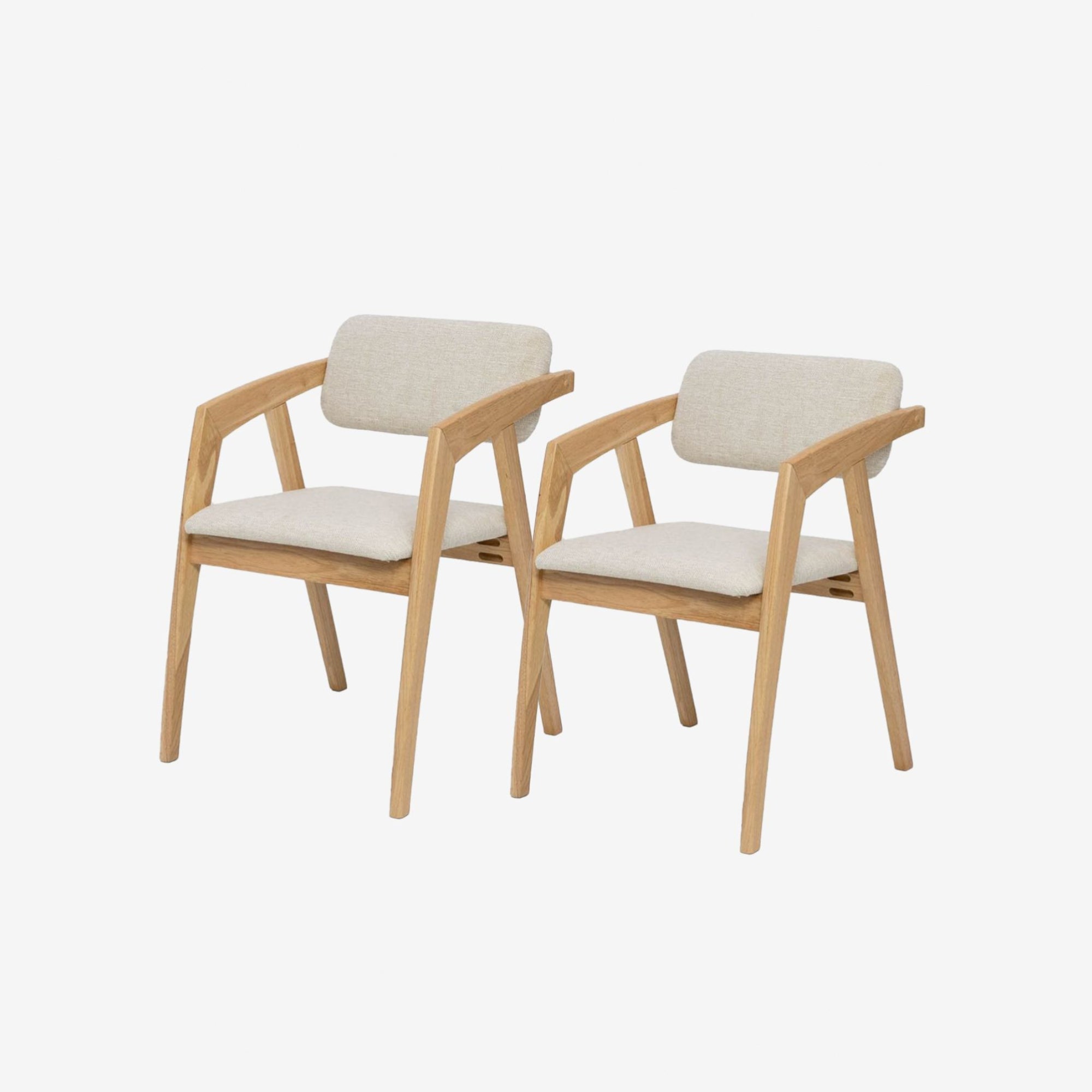 Astrid Dining Chair Set for 2 - Natural