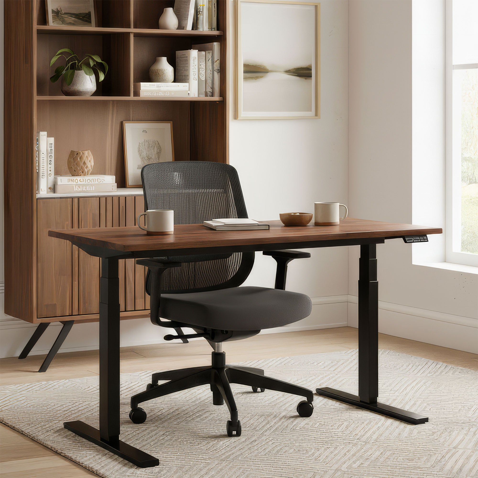 Avery Adjustable Work Desk with Eubiq Track