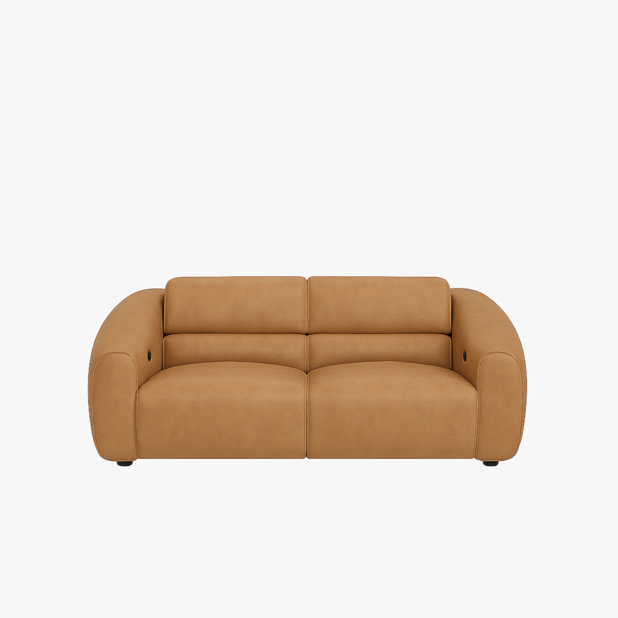 Bilbao 2 Seater Recliner Sofa - Leather - Kansas Cognac