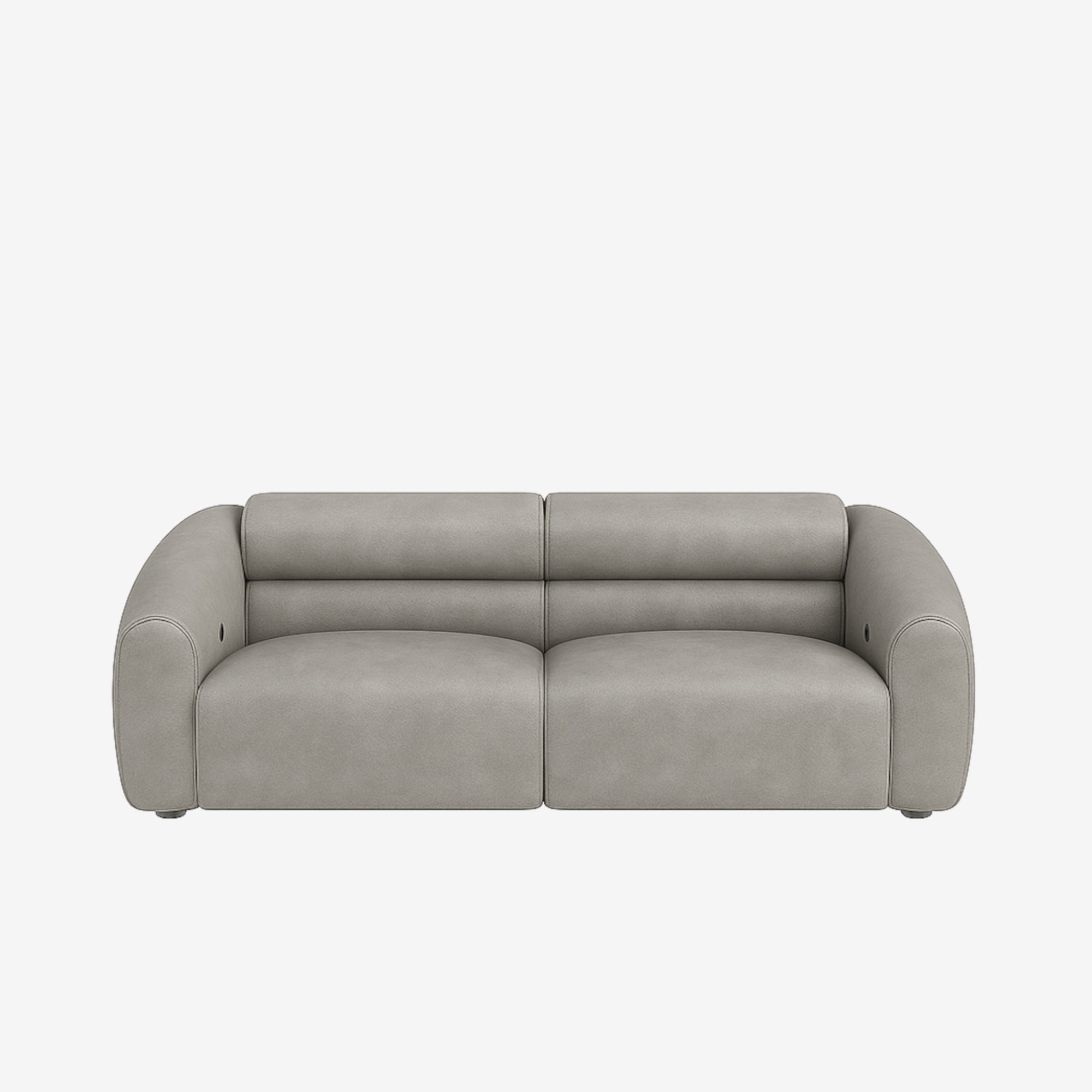 Bilbao 3 Seater Recliner Sofa - Leather - Natural Grey