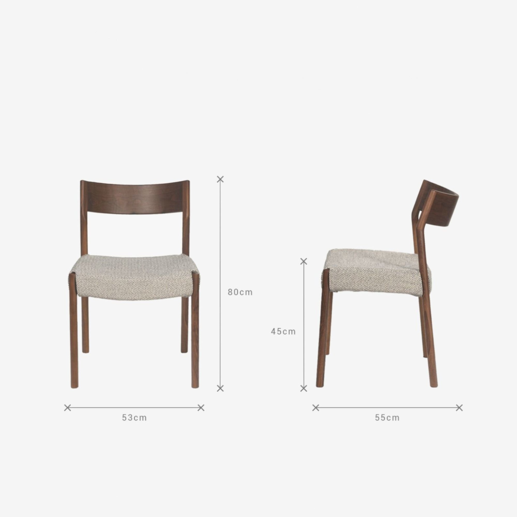 Elyse Dining Chair Set for 4 - Walnut