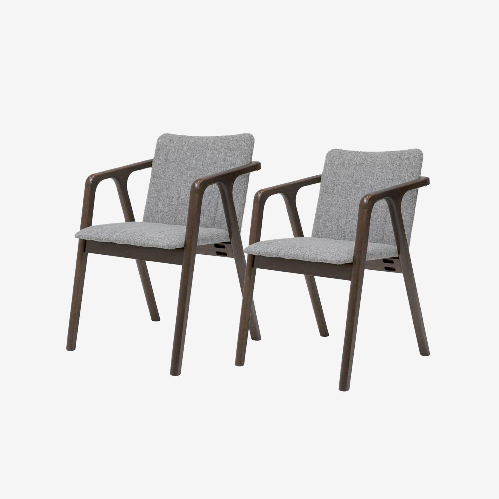 Emma Dining Chair Set for 2 - Mocha Walnut