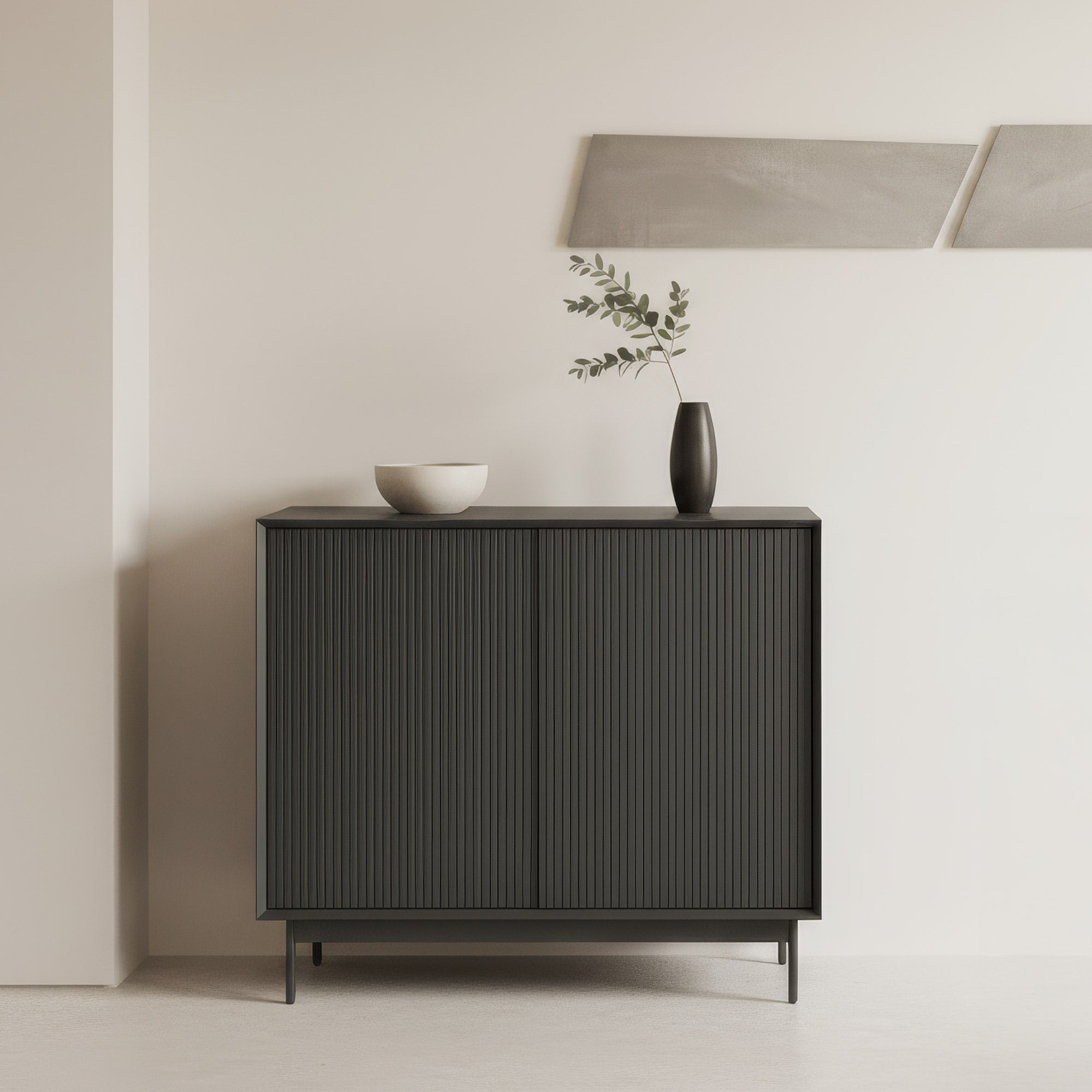 Graye Cabinet Charcoal Lifestyle Photo