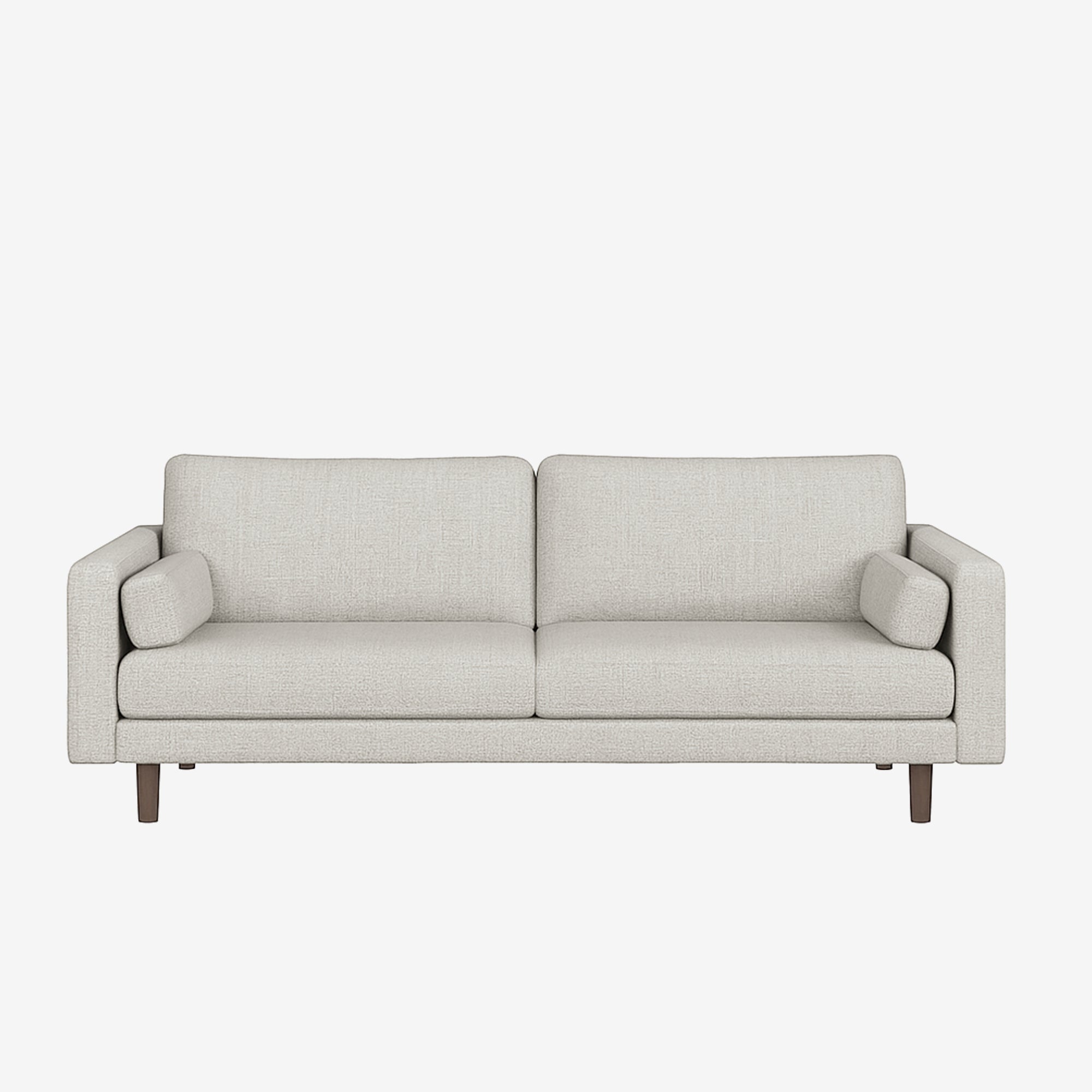 Hugh 3 Seater Fabric Sofa Stone