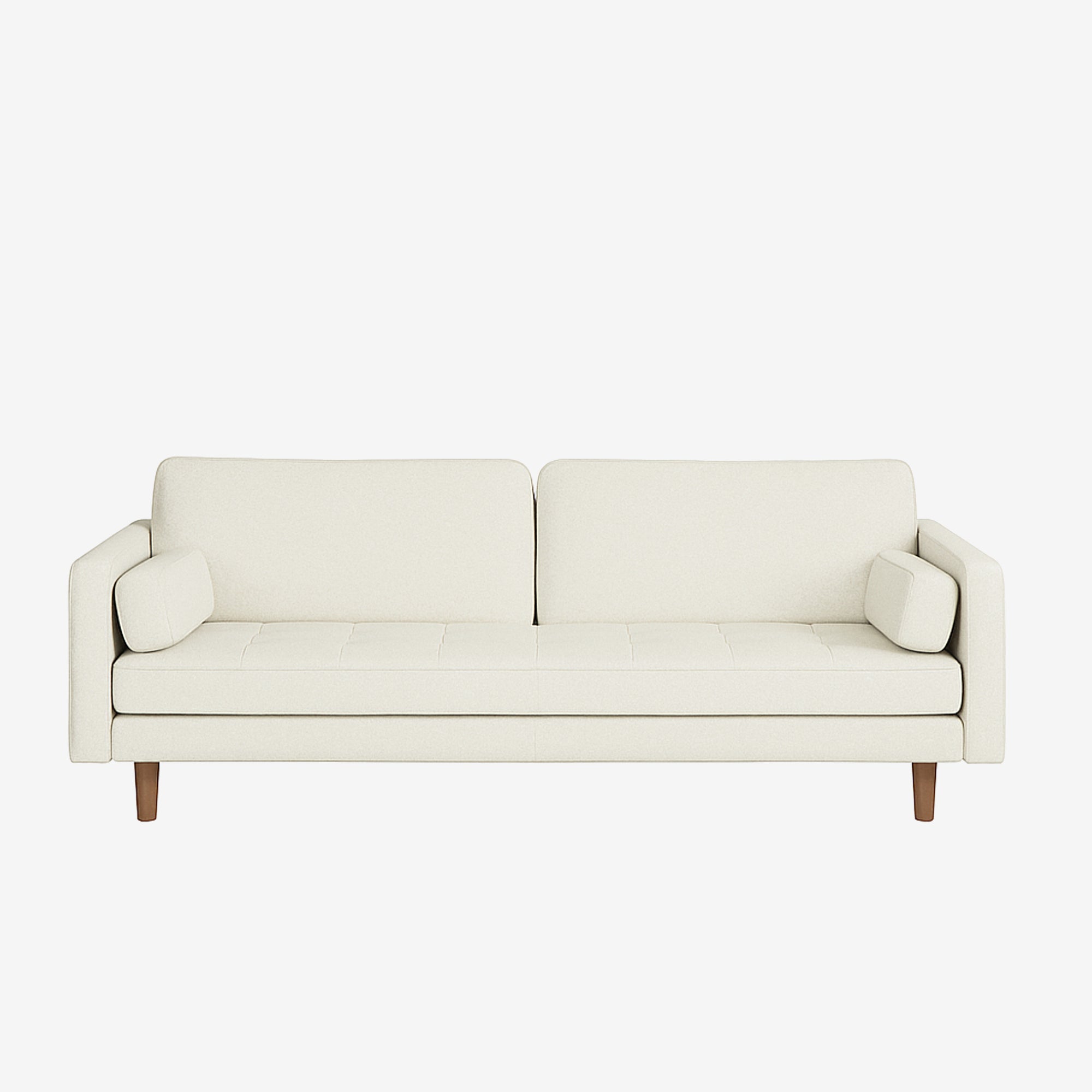 Hugh 3 Seater Fabric Sofa White