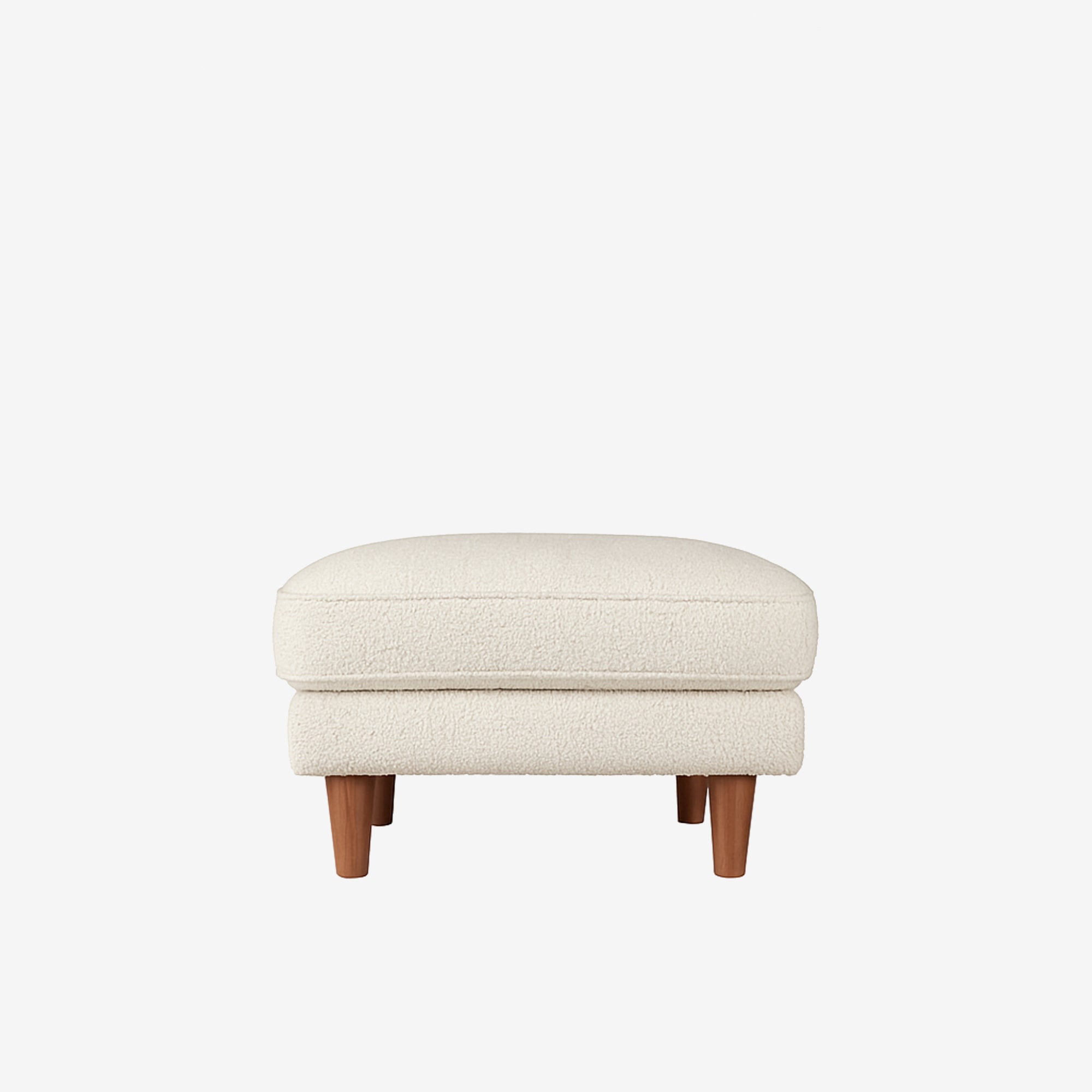 Hugh Fabric Ottoman Ivory