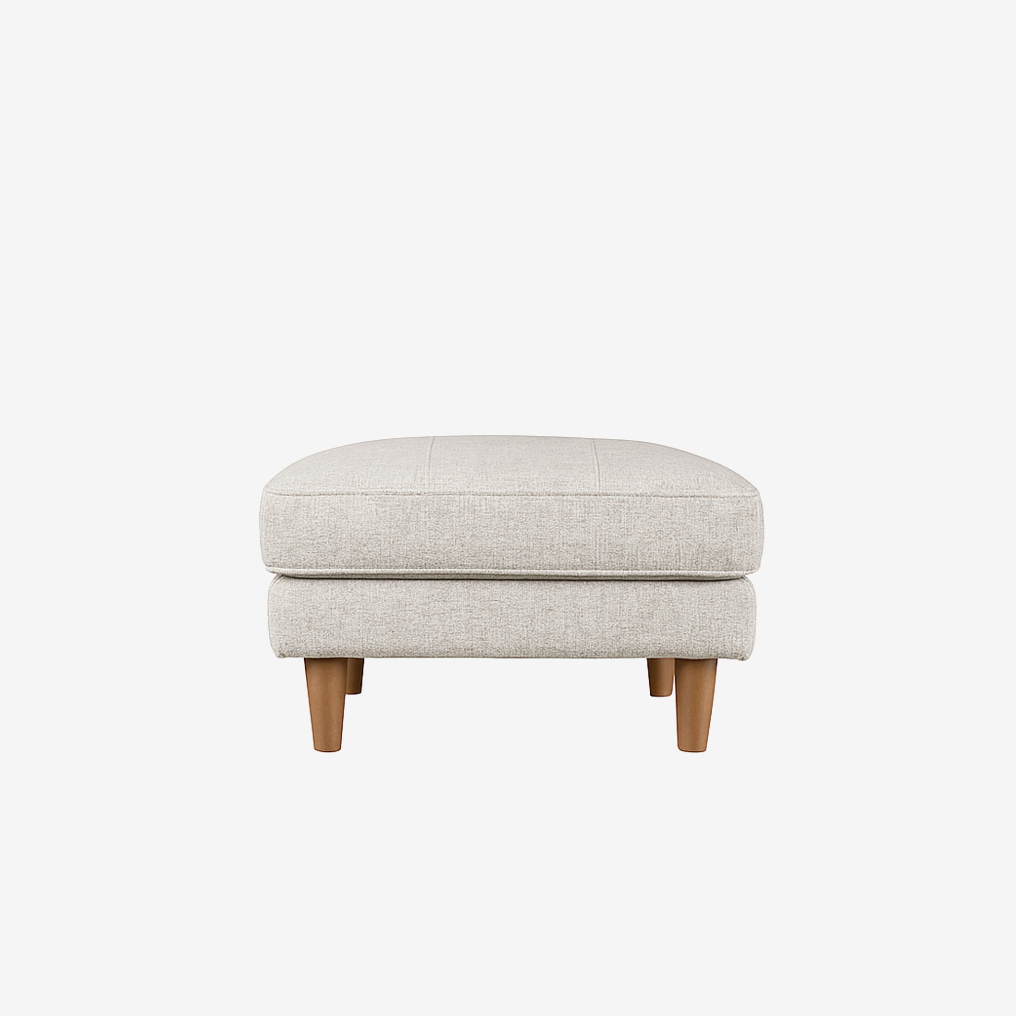 Hugh Fabric Ottoman Stone