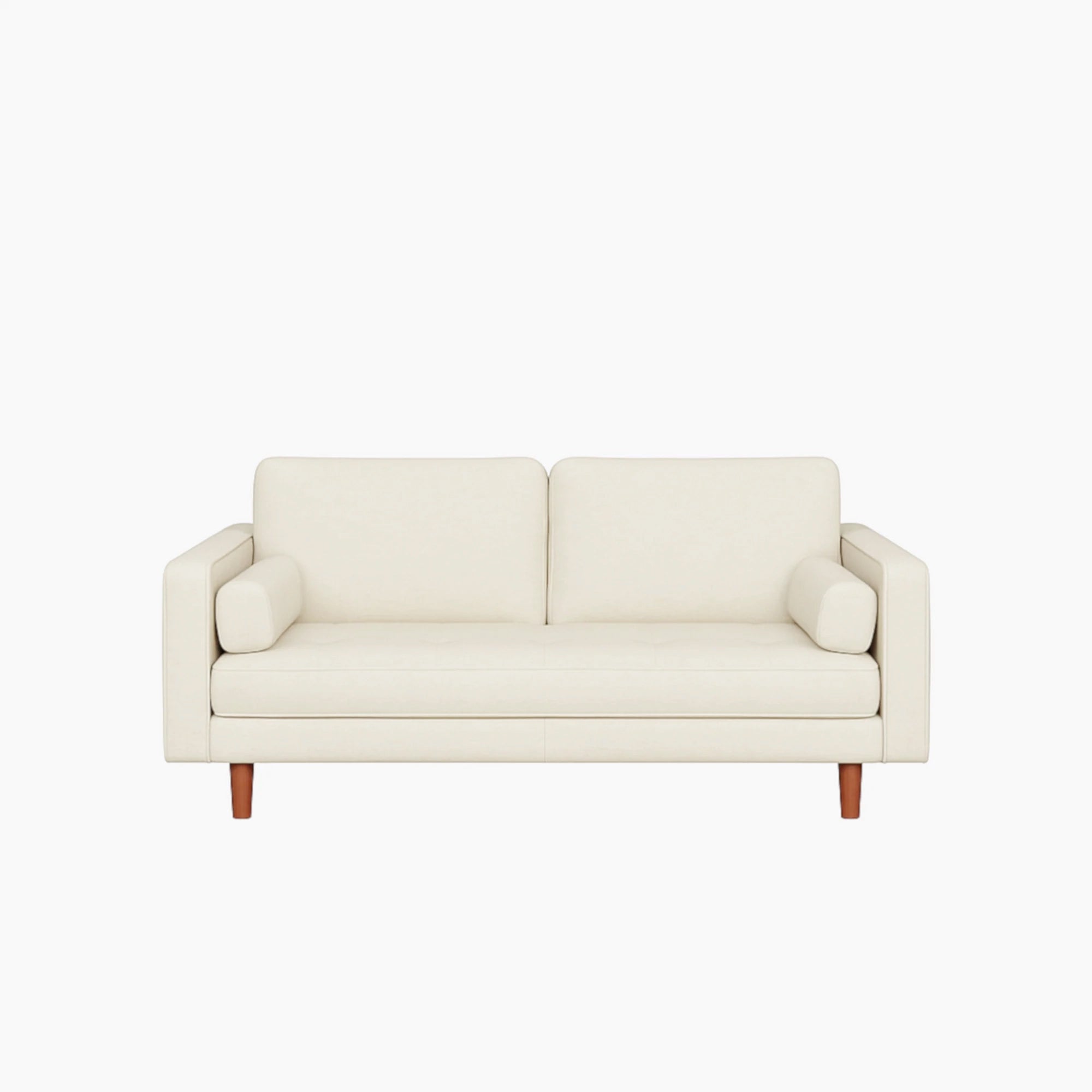 Hugh 2 Seater Fabric Sofa Latte