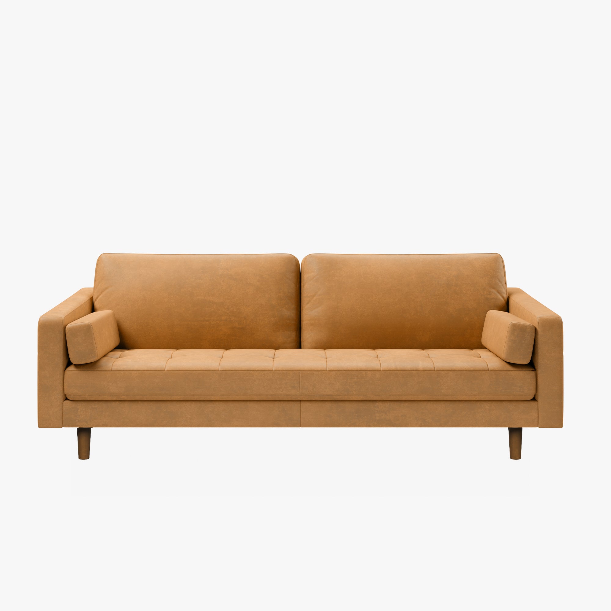 Hugh 3 Seater Leather Sofa Kansas Cognac