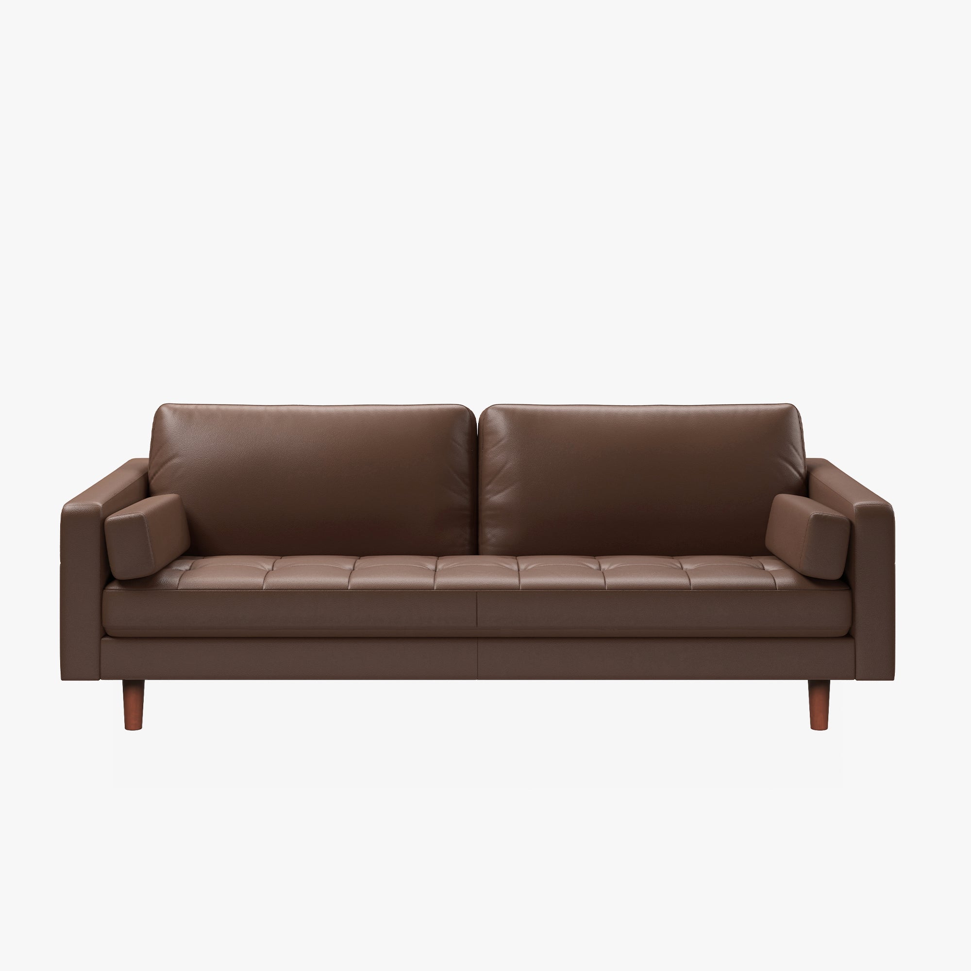 Hugh 3 Seater Leather Sofa Natural Brown