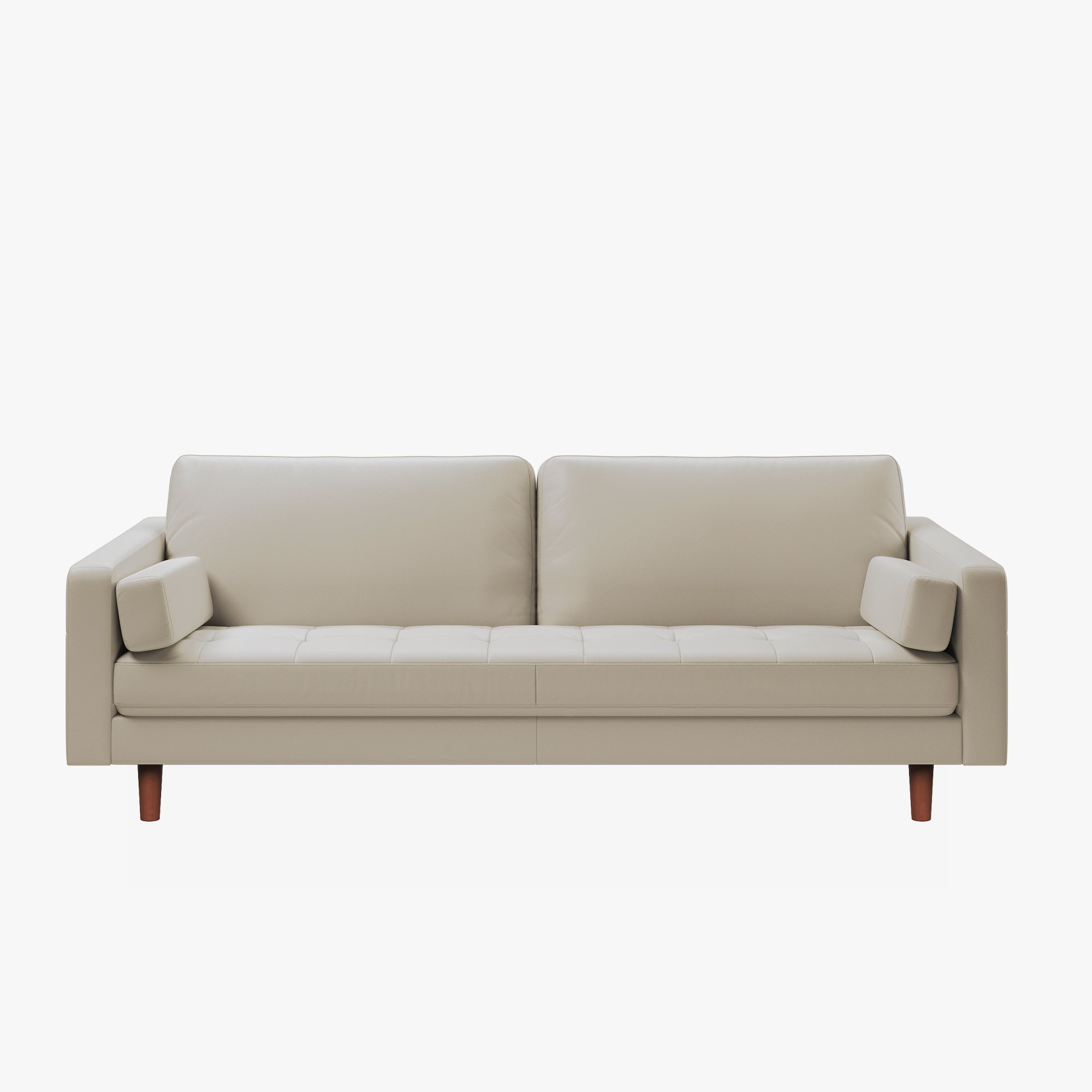 Hugh 3 Seater Leather Sofa Rio Light Taupe