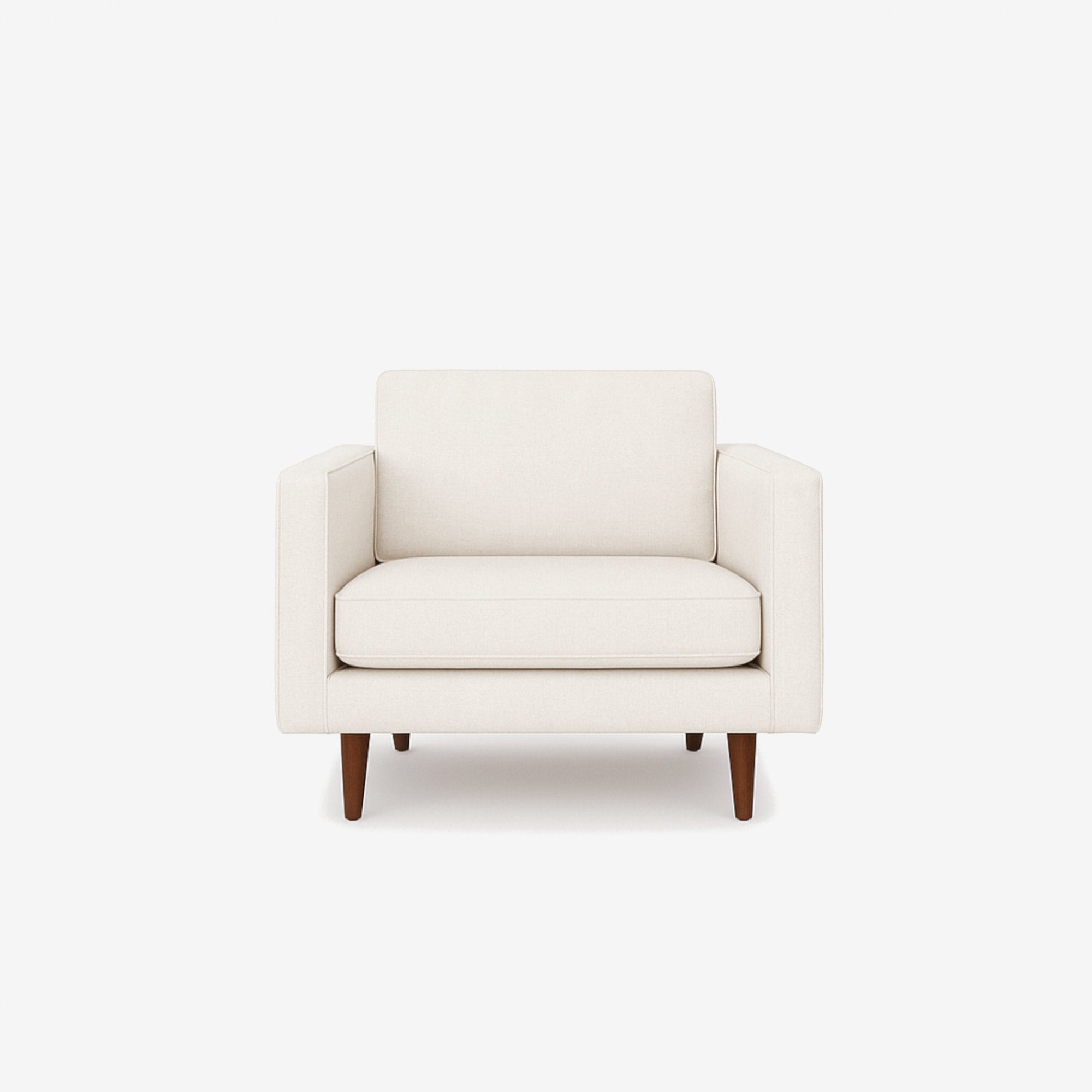 Hugh Fabric Armchair - White