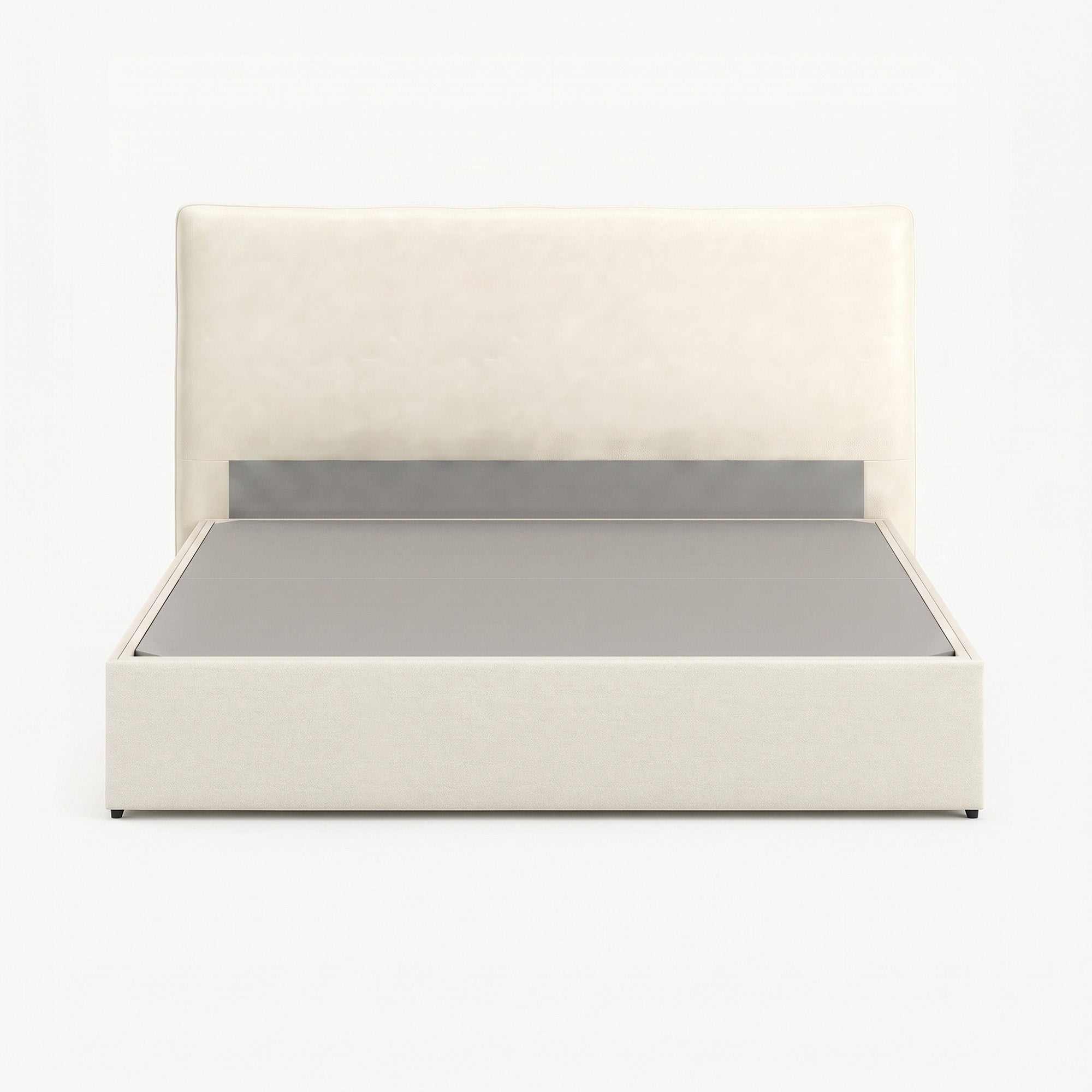 Lisbon king drawer storage bed frame in white performance fabric