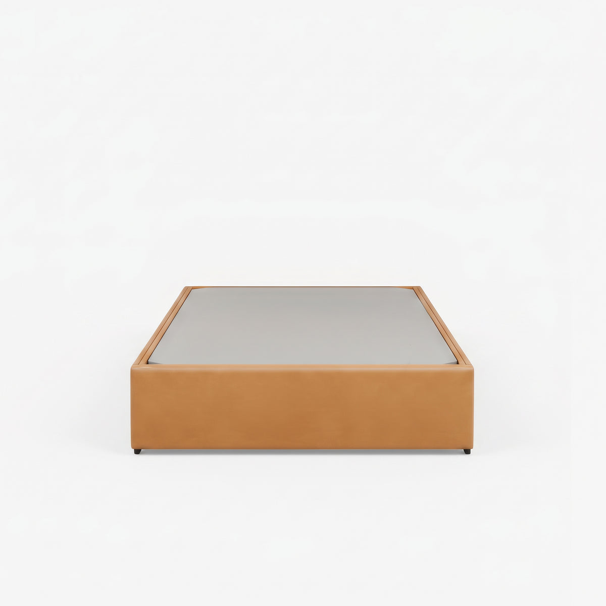 Lisbon super single bed frame in chester tan leather