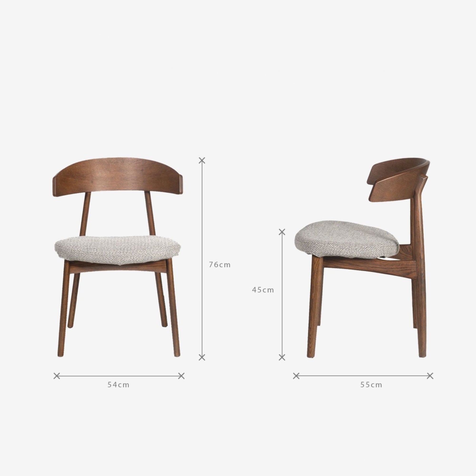 Matilda Dining Chair Set for 4 - Caramel Oak
