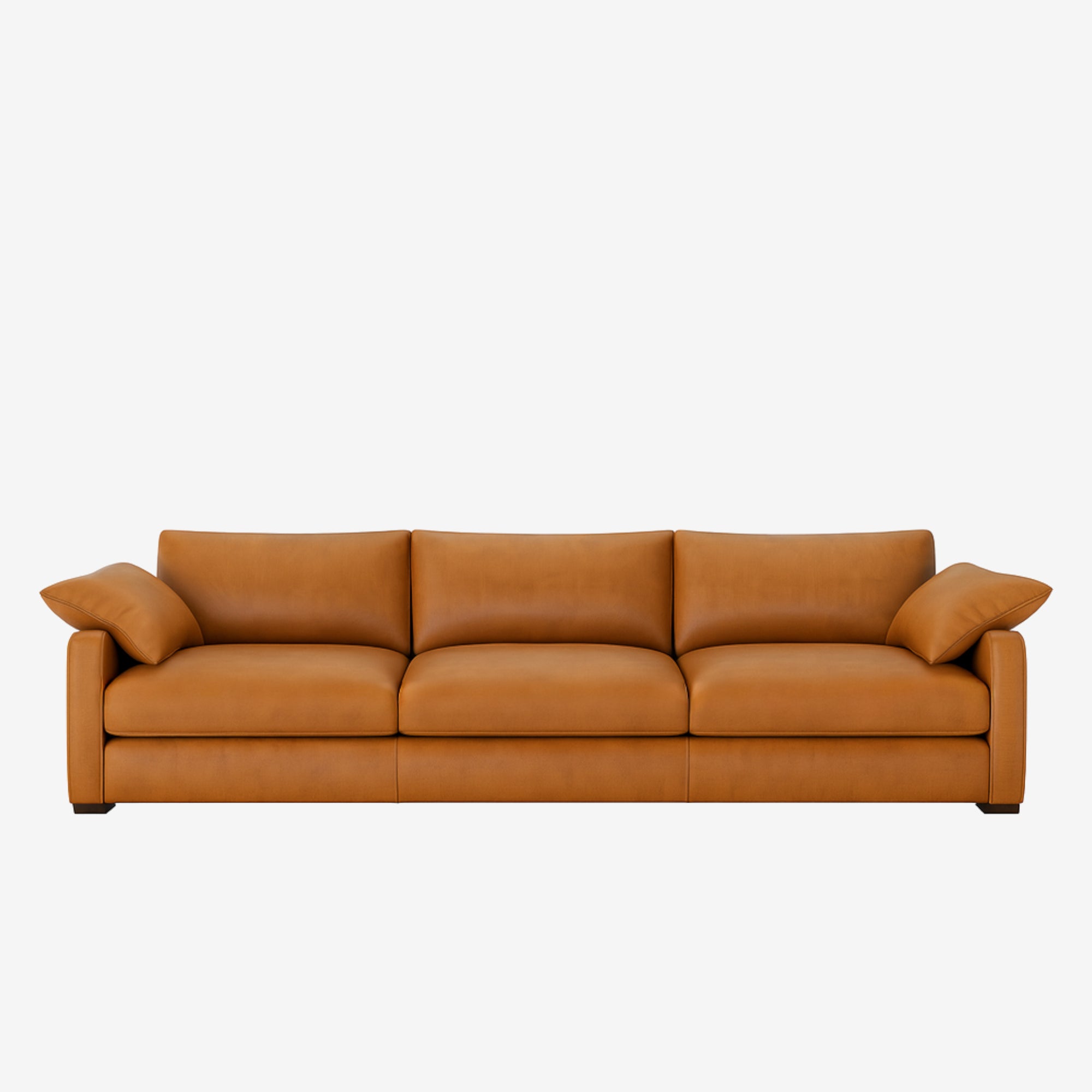 Melo 4 Seater Leather Sofa Kansas Cognac