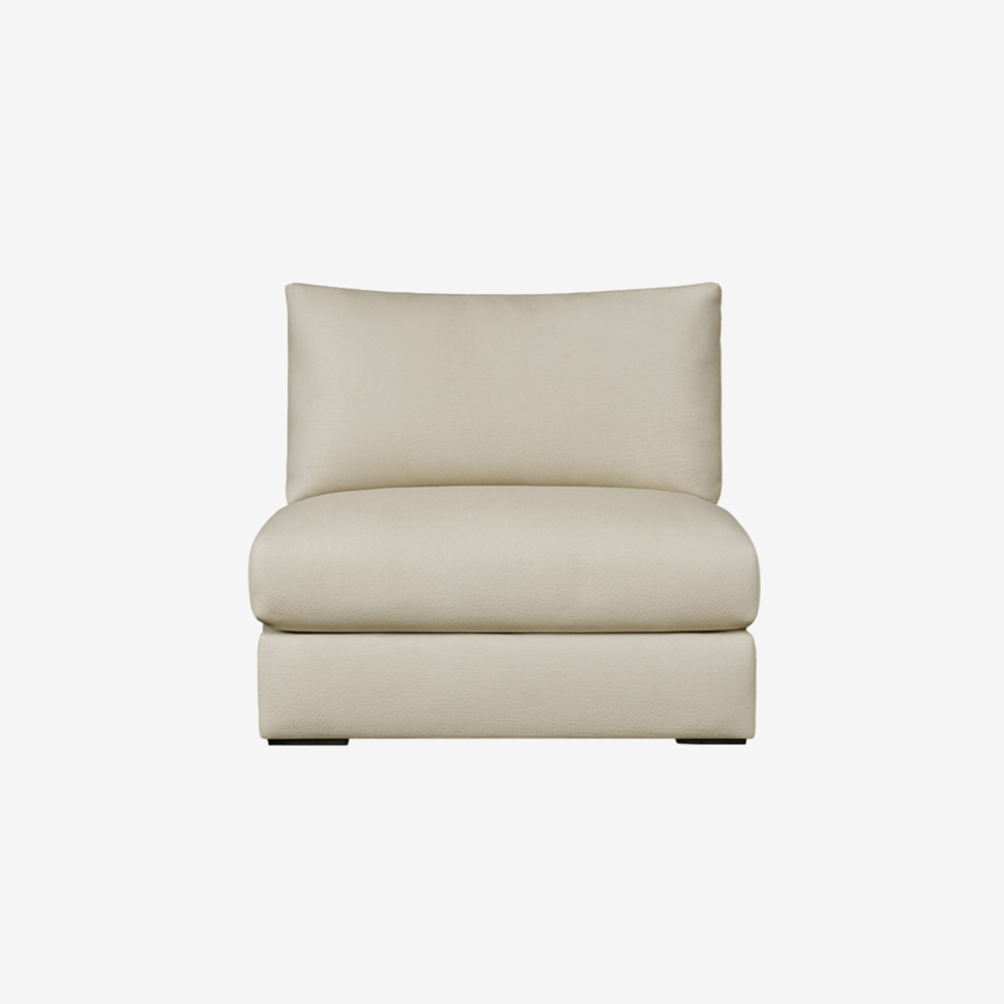 Melo Leather Armless Natural Biege