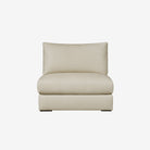 Melo Leather Armless Natural Biege