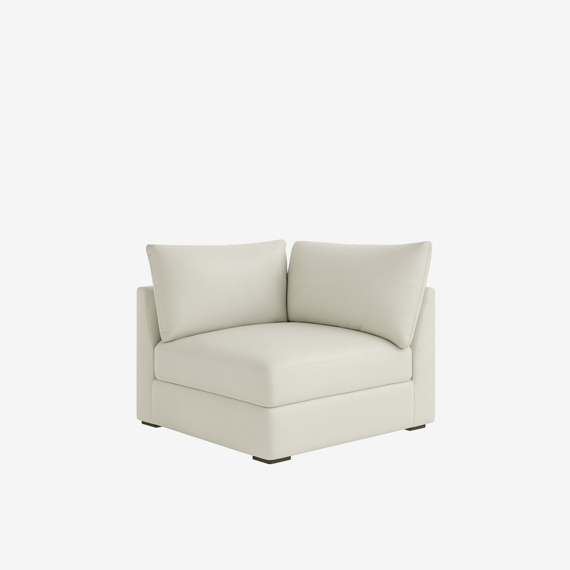 Melo Corner Leather Sofa Natural Beige