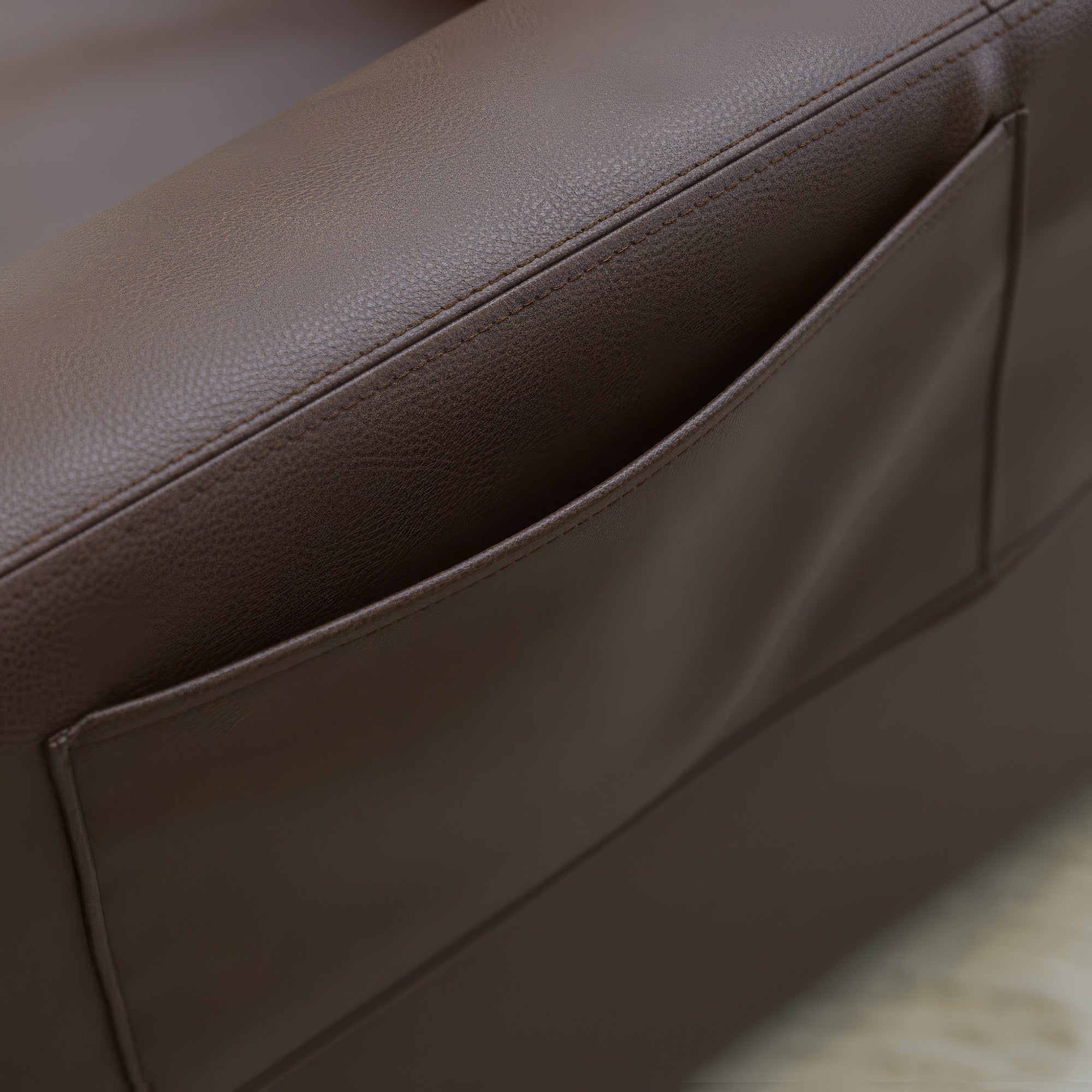 Melo Leather Armrest Cover with Pocket 3