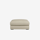 Melo Leather Ottoman Natural Biege