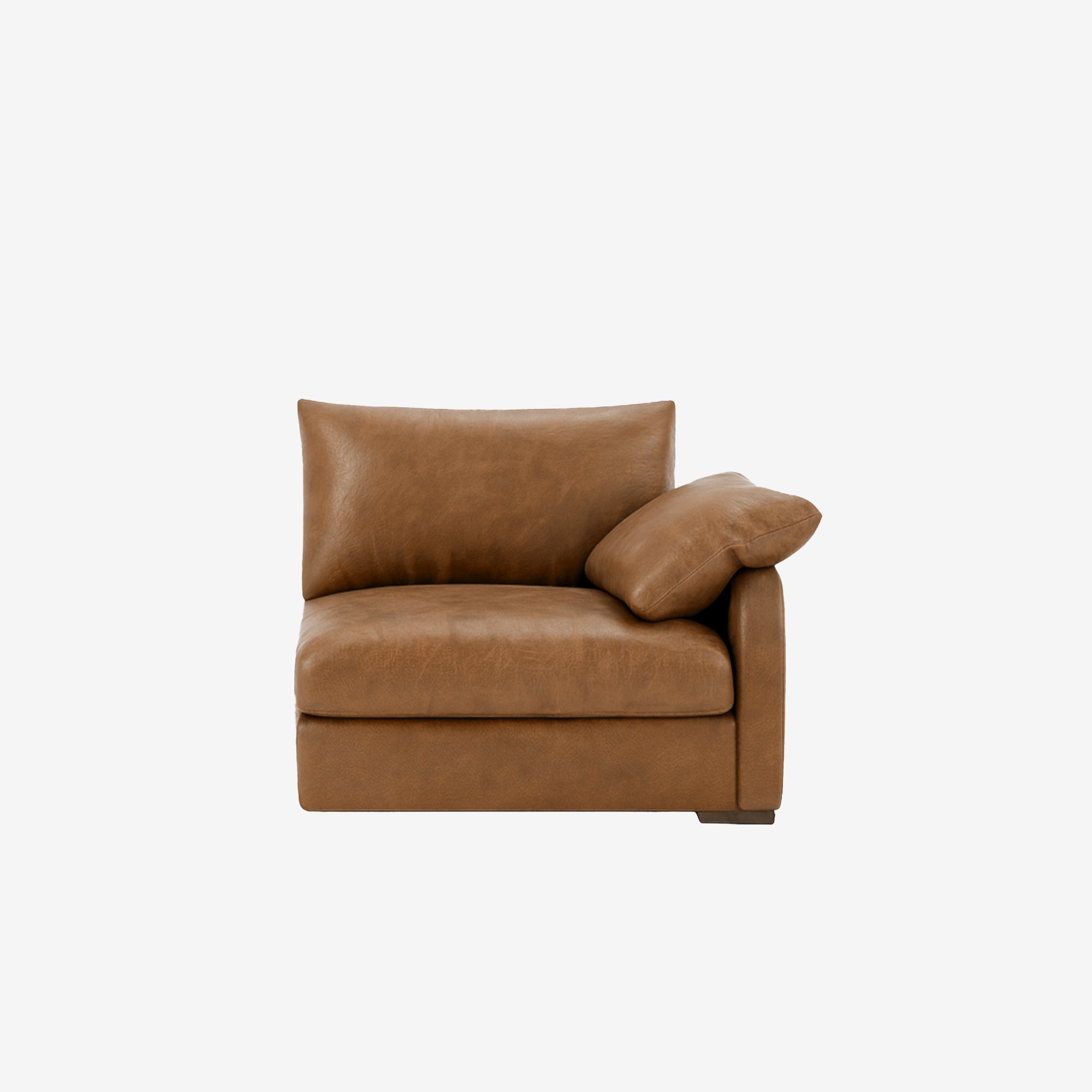 Melo Side Leather Sofa Chester Cocoa Right