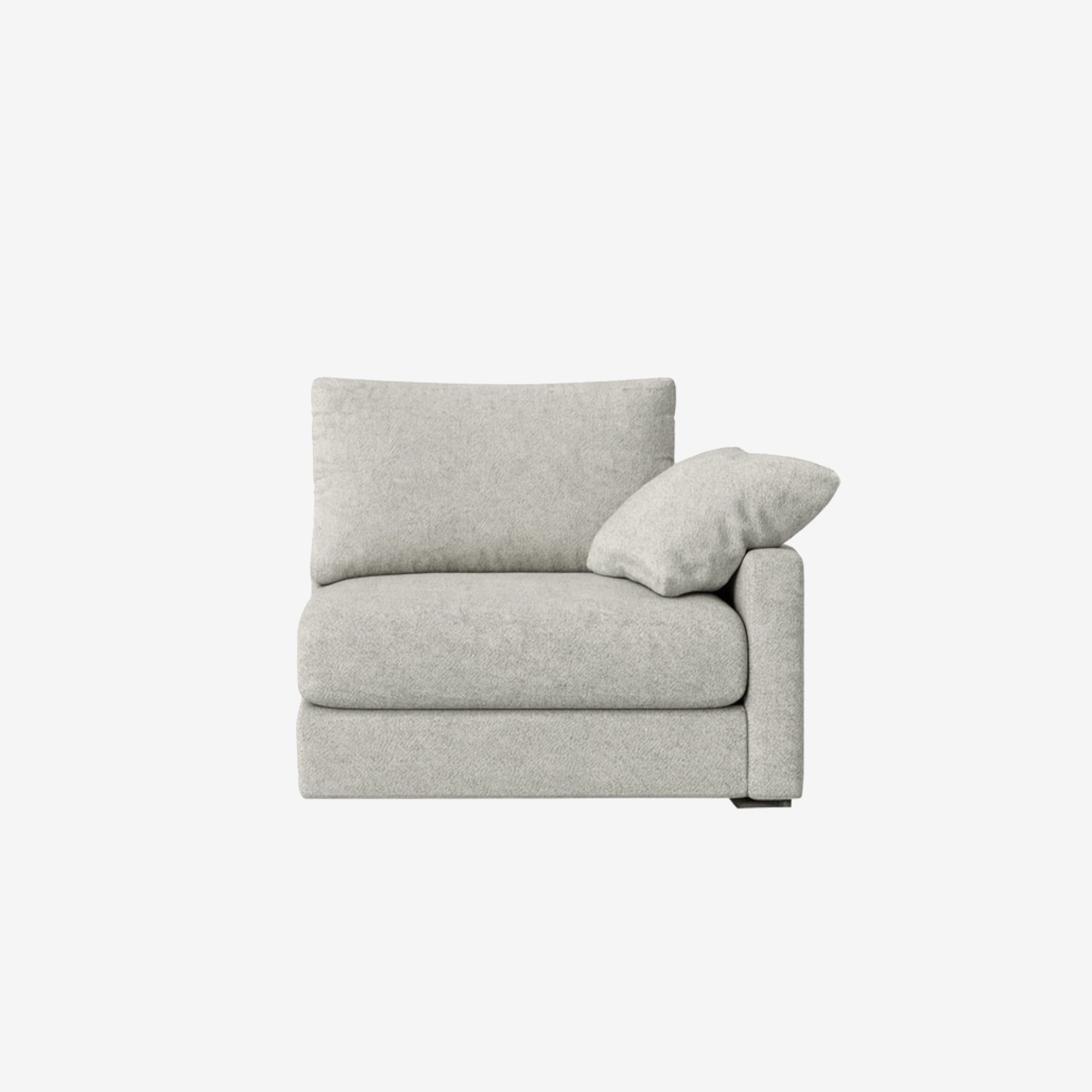 Melo Side Fabric Sofa Stone Left