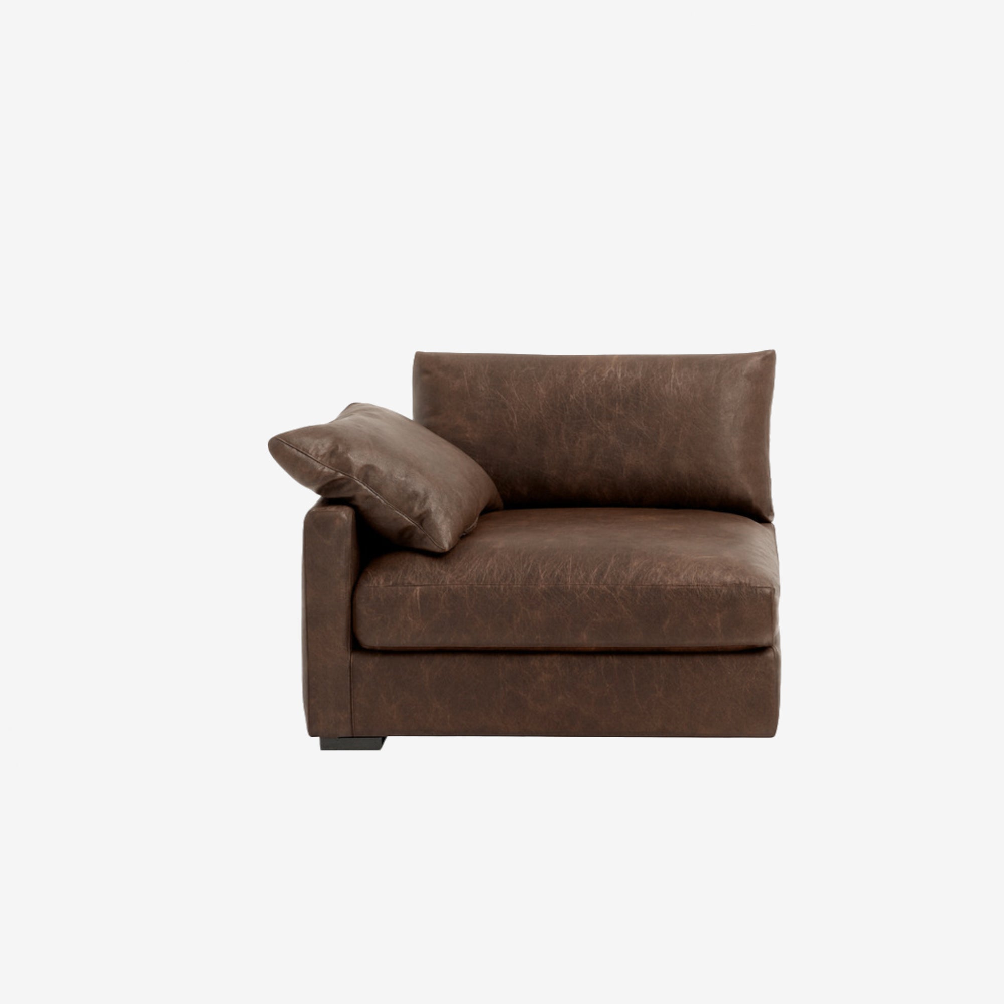 Melo Side Leather Sofa Chester Walnut Right