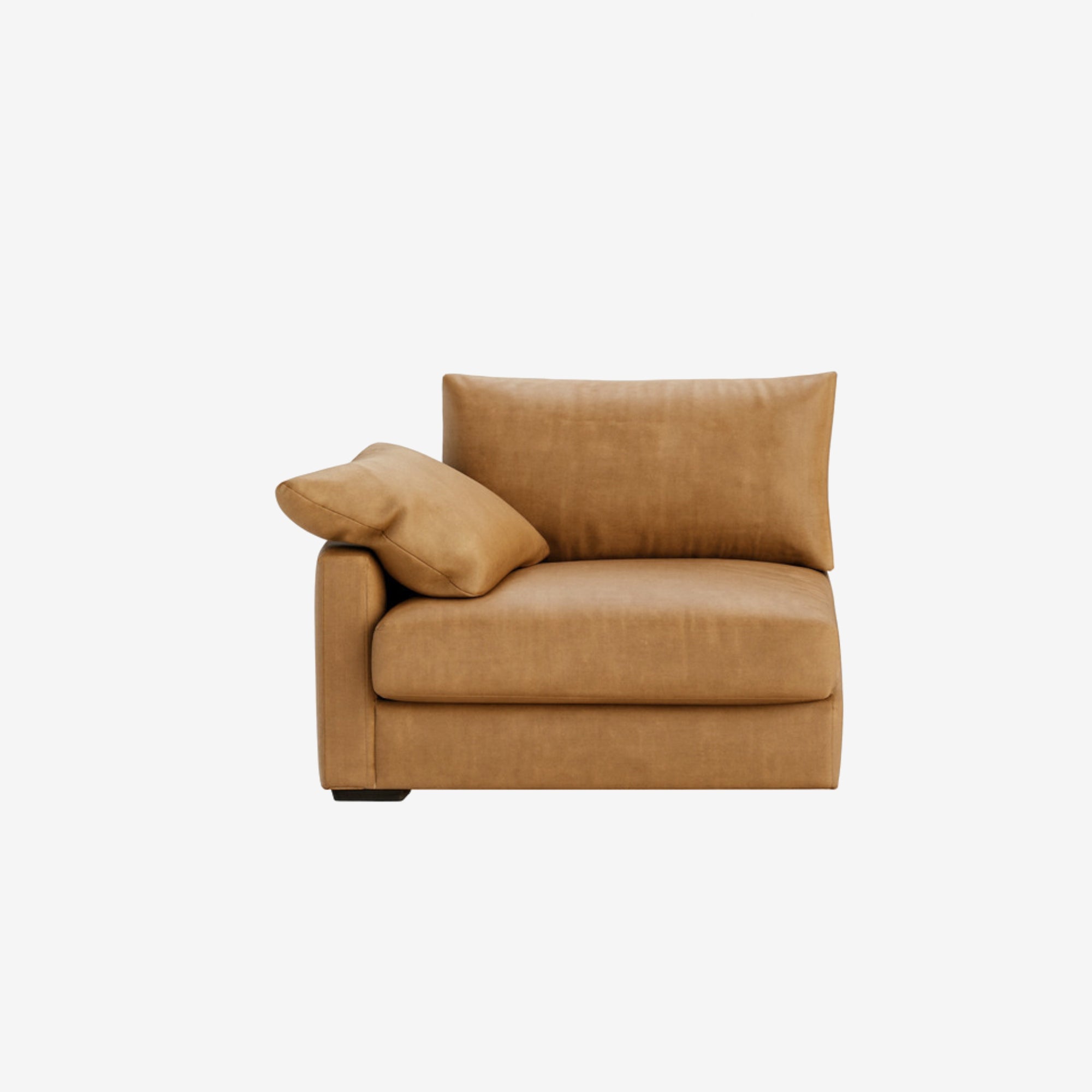 Melo Side Leather Sofa Kansas Cognac