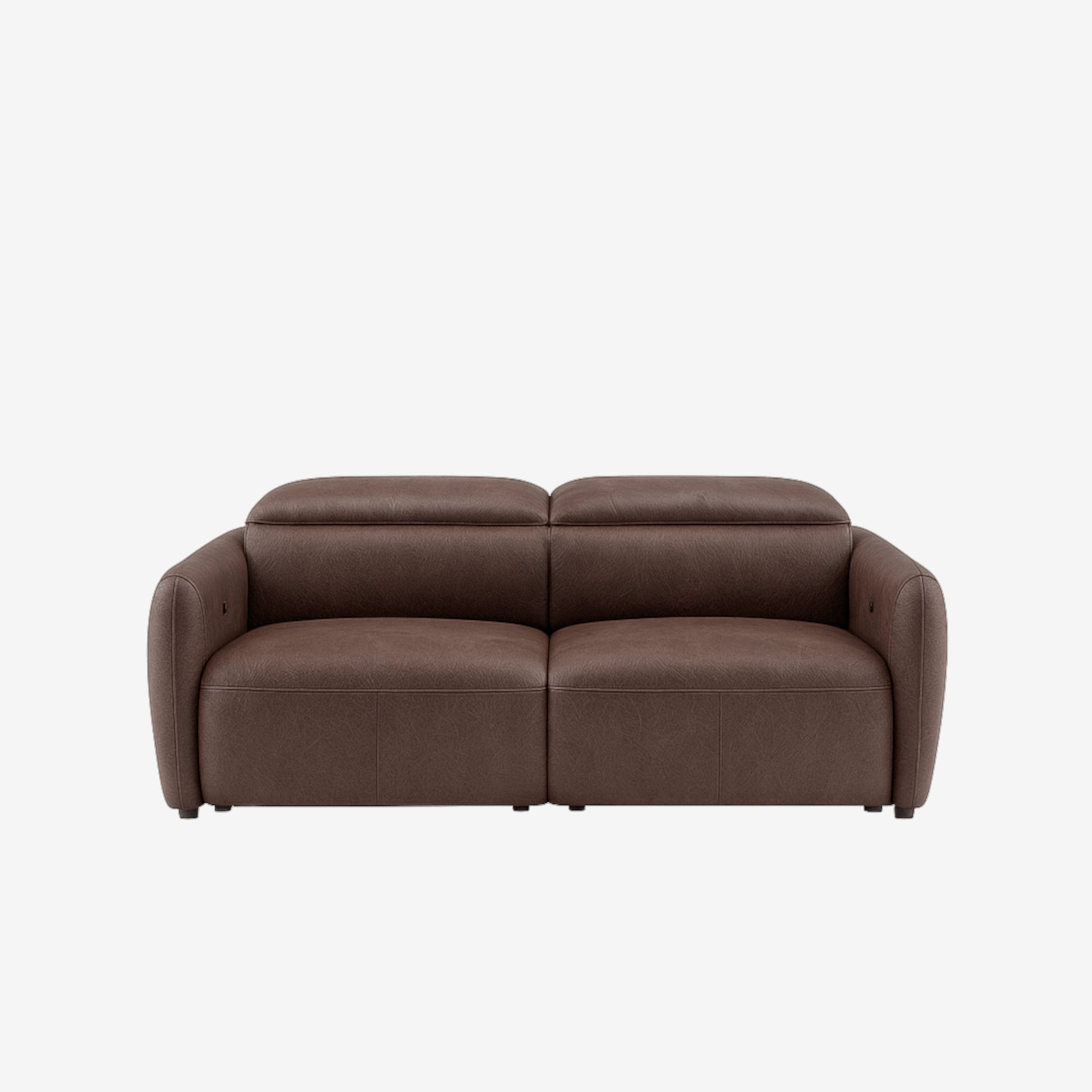 Nido 2 Seater Leather Recliner Sofa Chester Walnut