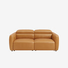 Nido 2 Seater Leather Recliner Sofa Kansas Cognac
