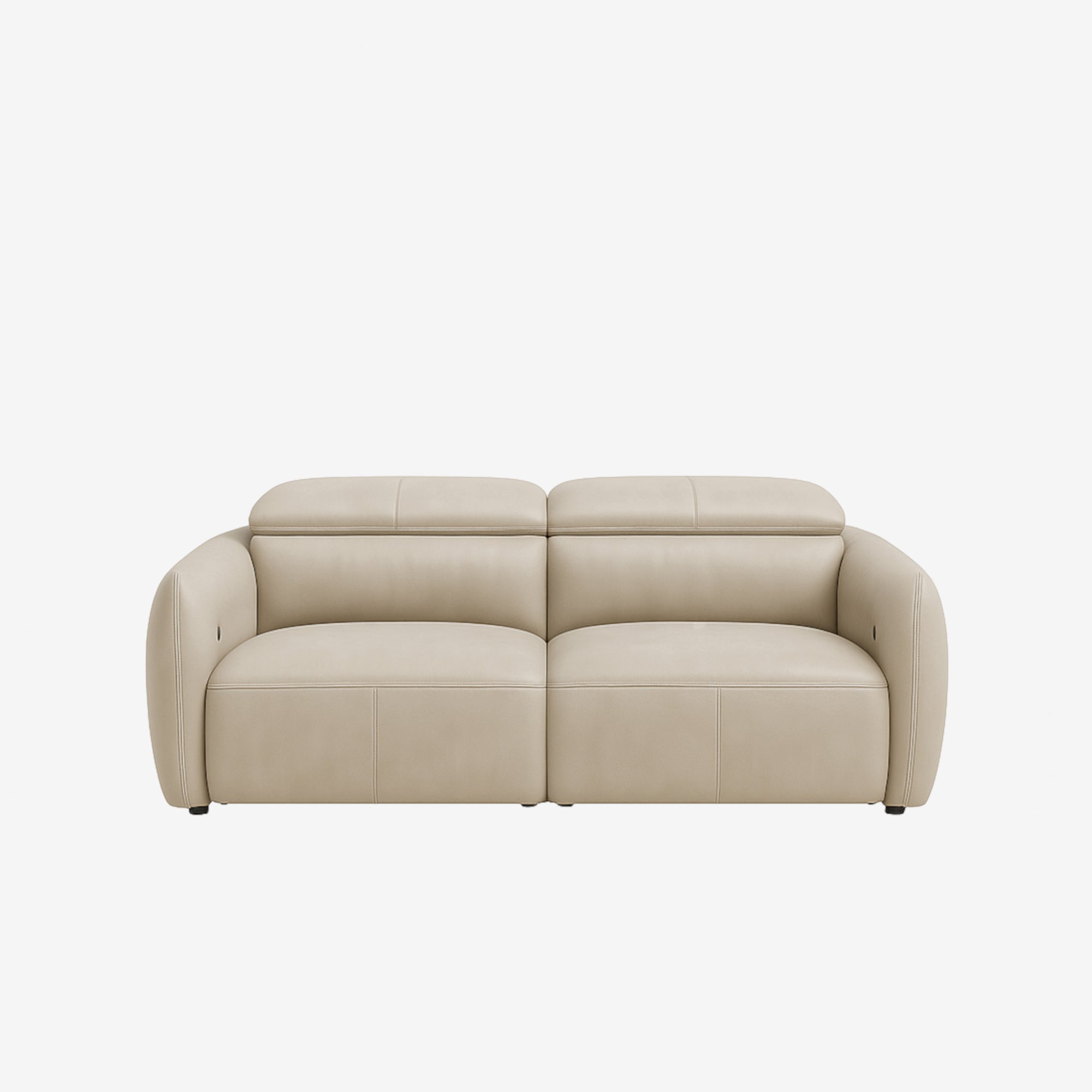 Nido 2 Seater Leather Recliner Sofa Rio Light Taupe