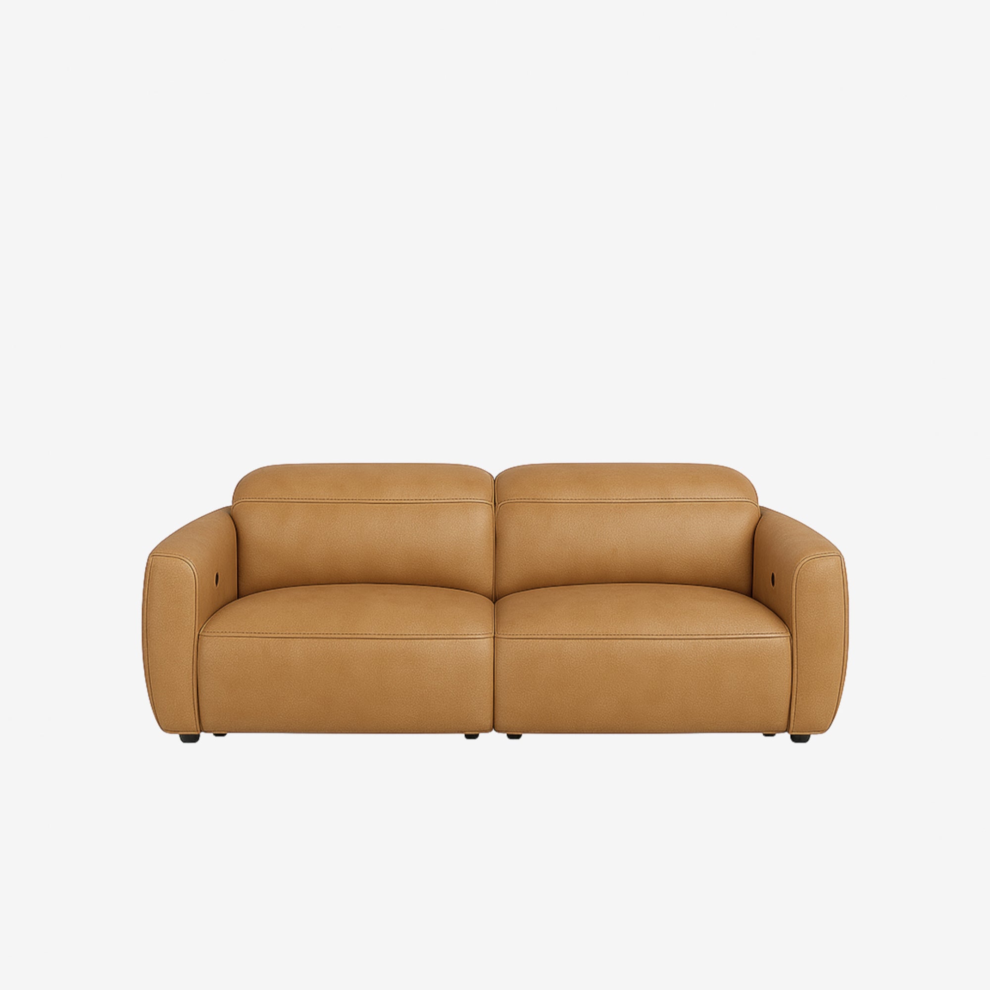 Nido 2 Seater Recliner Sofa - Leather - Kansas Cognac