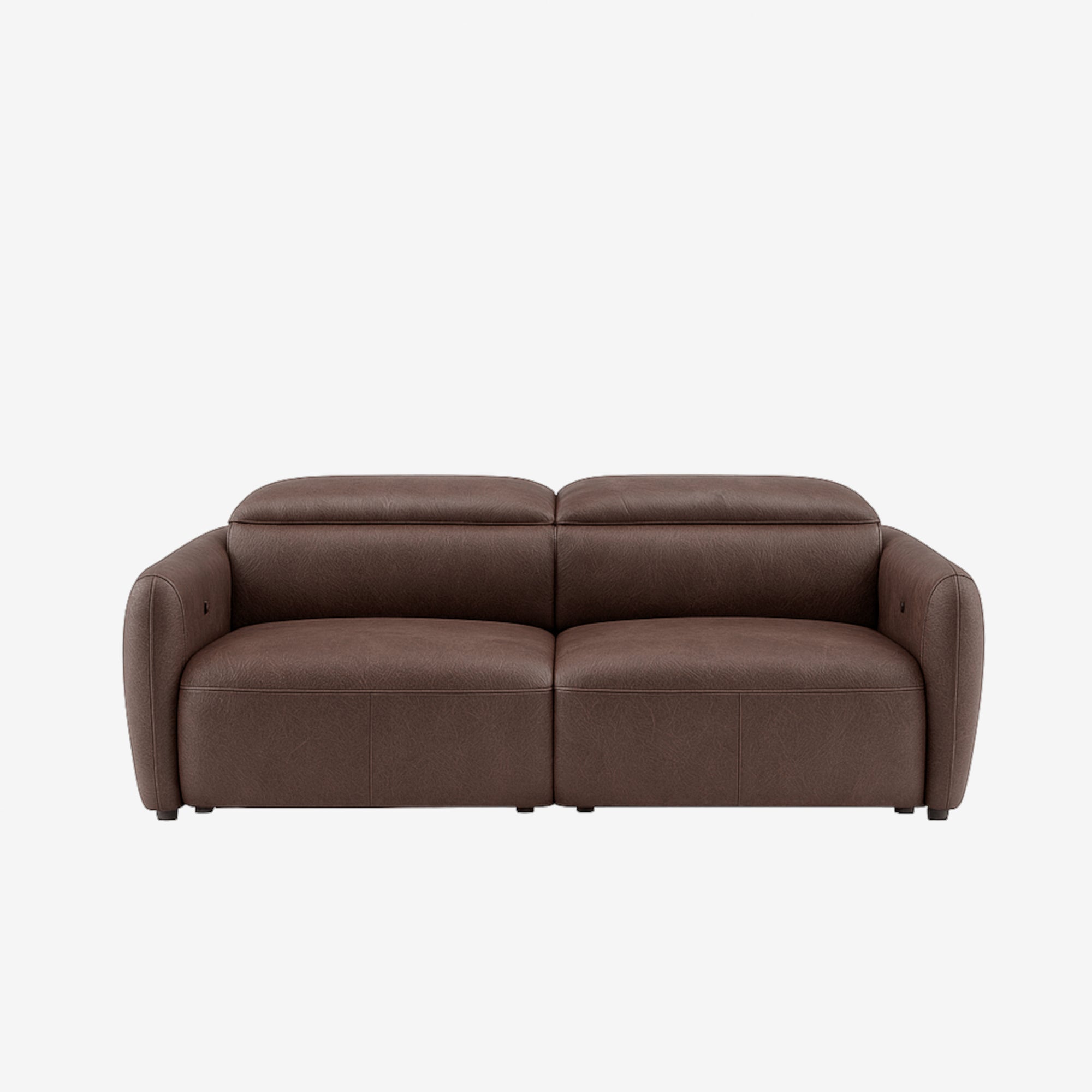 Nido 3 Seater Leather Recliner Sofa Chester Walnut