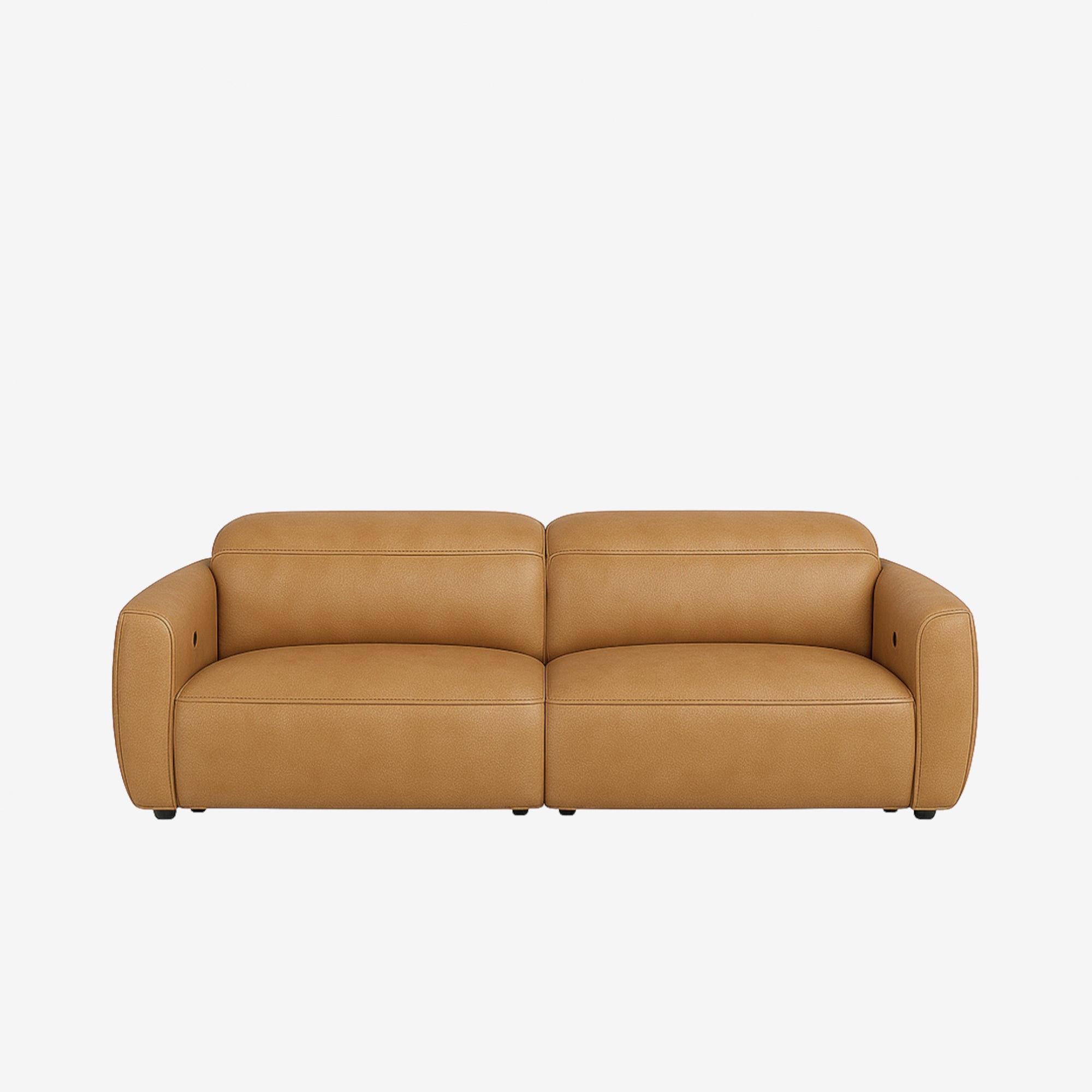 Nido 3 Seater Recliner Sofa - Leather - Kansas Cognac