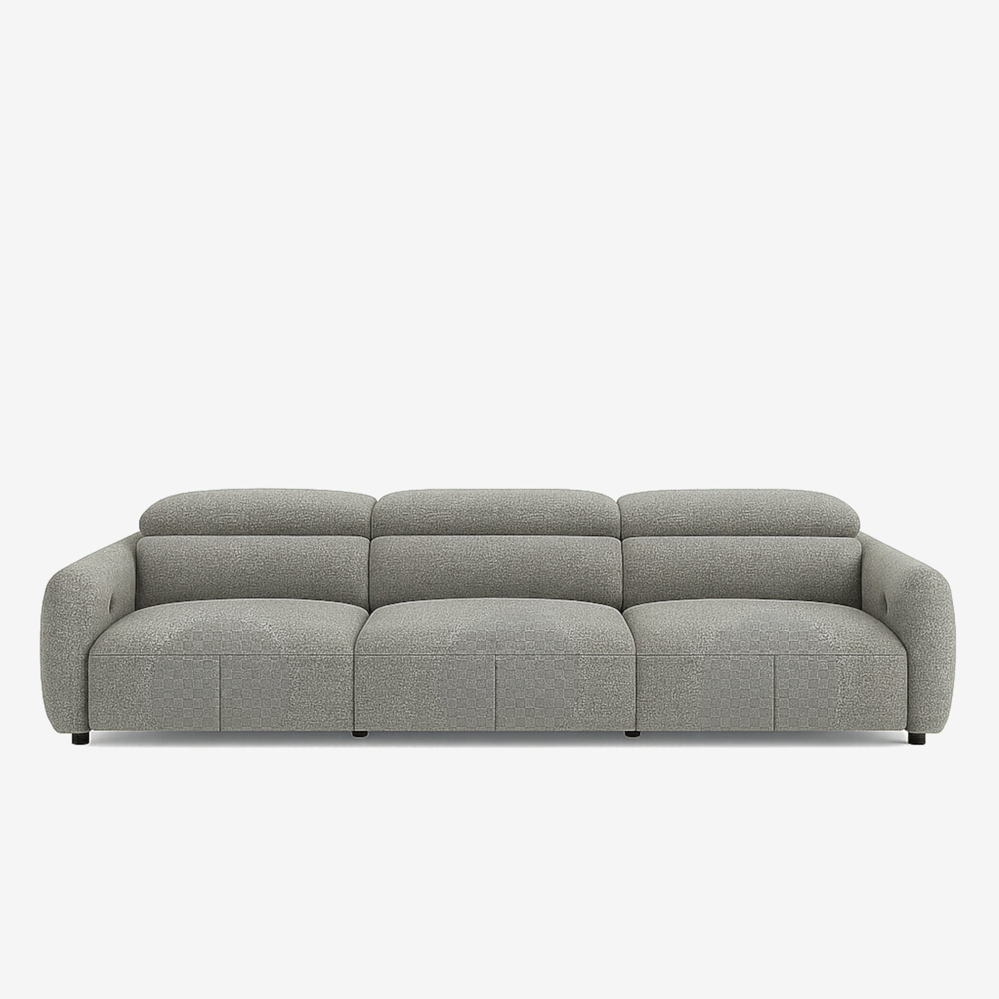 Nido 4 Seater Fabric Recliner Sofa Storm