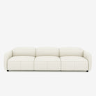 Nido 4 Seater Fabric Recliner Sofa White