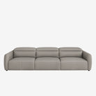 Nido 4 Seater Leather Recliner Sofa Chester Haze