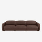 Nido 4 Seater Leather Recliner Sofa Chester Walnut