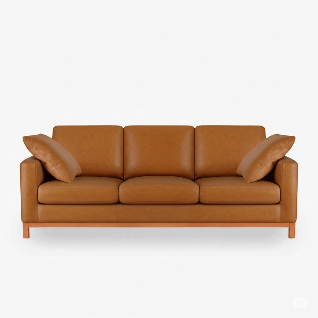 Noah 3 Seater Leather Sofa - Chester Tan
