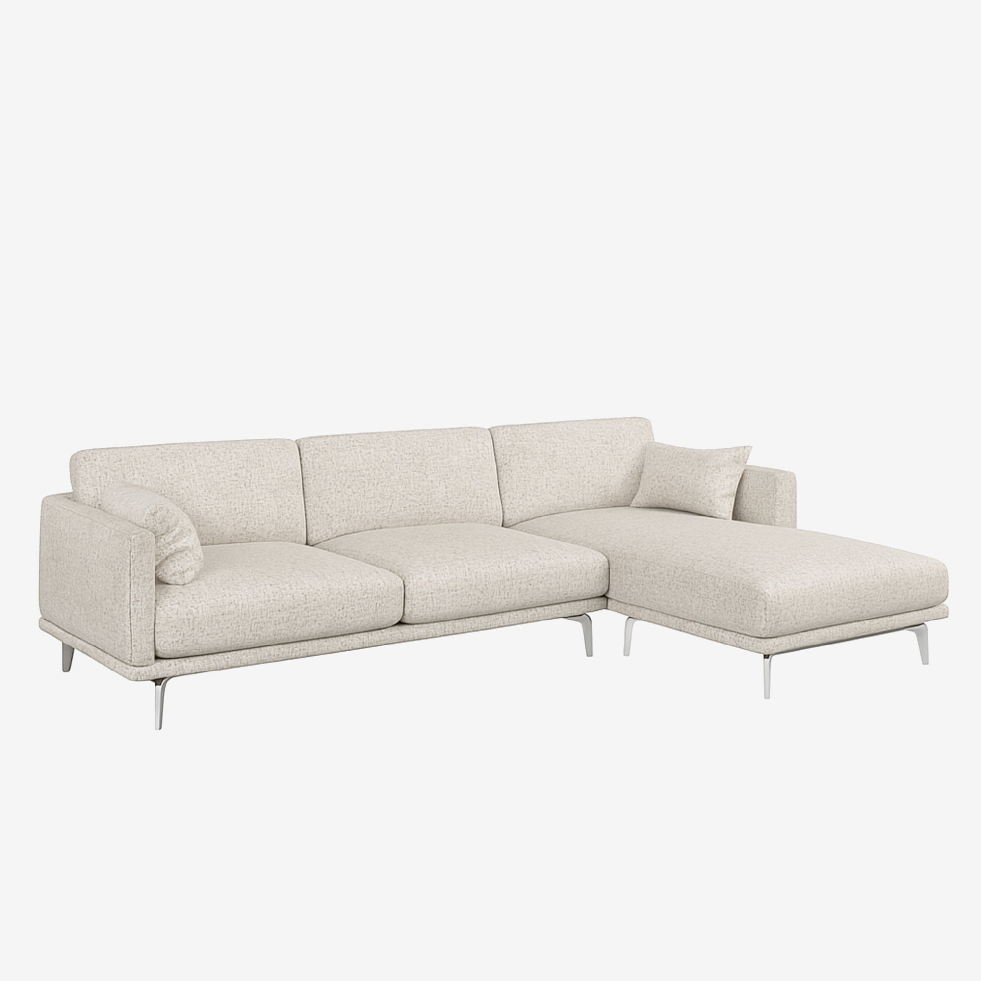 Portage L-Shaped Fabric Sofa Owl Right