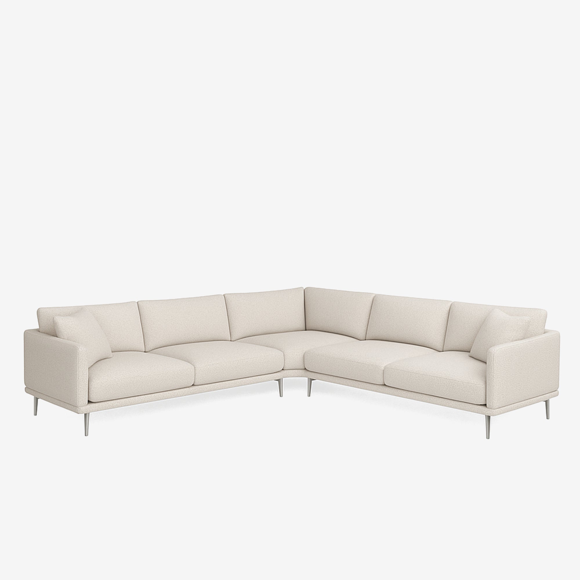 Portage Sectional Fabric Sofa Seashell